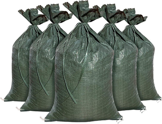 Sandbaggy - Empty Poly Sandbags W/UV Protection - Size: 14" x 26" - Color: Green - Military Grade (30 Bags)