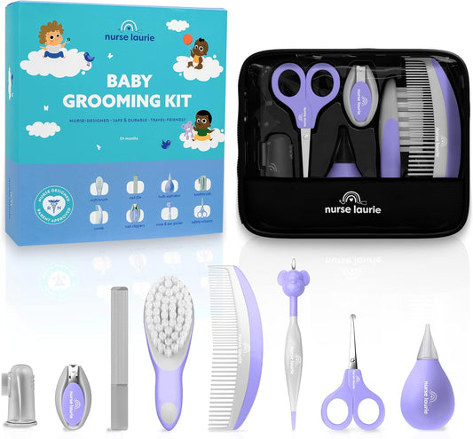 Store Baby Grooming Kit - Newborn Girl & Boy Infant Care - First Aid, Bath, Cradle Cap, Hygiene, Hair, Nail, Safety & Healthcare Essentials - Designed by a Pediatric Nurse & Mom