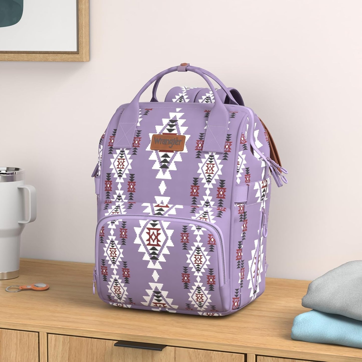 Montana West Wrangler Callie Diaper Bag Backpack with Stroller Straps Multifunction Baby Travel Bag WG2204-9110LV