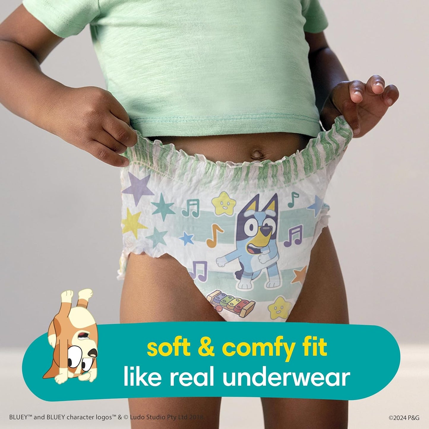 Pampers Training Pants - Easy Ups Boys & Girls Bluey - Size 4T-5T, 56 Count, Children's Potty Underwear (Packaging May Vary)