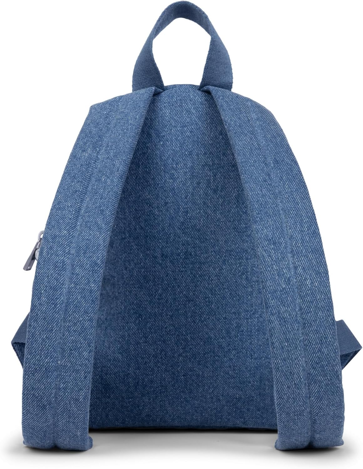 JuJuBe Mini Diaper Bag Backpack, Machine Washable Travel Backpack w/Adjustable Straps & 2 Pockets for Baby Bottles, Diapers, Pacifiers, Snacks, Changing Pad & Daily Essentials, Denim & Daisies (Blue)