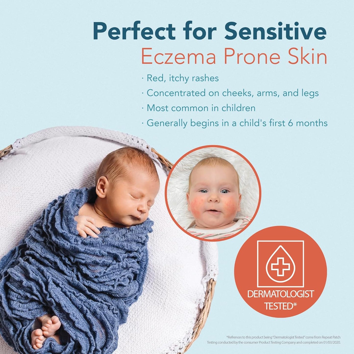 Happy Cappy Moisturizing Cream - Baby Cream for Eczema-Prone Skin, Dry Skin Lotion for Infants, Toddlers & Kids, Pediatrician-Formulated, Gentle, Paraben Free, Hypoallergenic, Sulfate Free - 12 fl oz