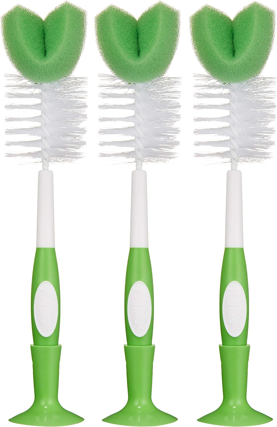 Amazon Brand - Mama Bear Bottle Brush (Pack of 3), White