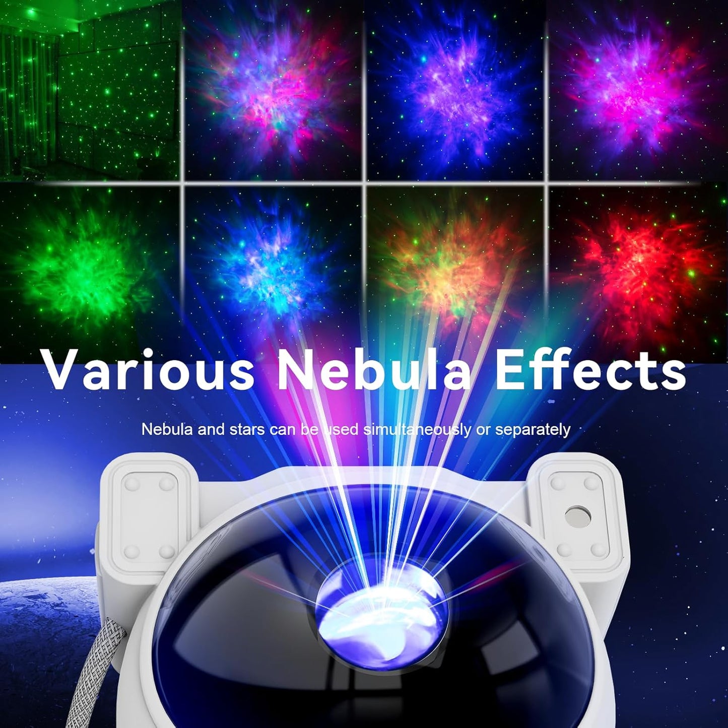 Star Projector Galaxy Night Light - Astronaut Space Projector, Starry Nebula Ceiling LED Lamp with Timer and Remote, Kids Room Decor Aesthetic, for Christmas & Birthdays