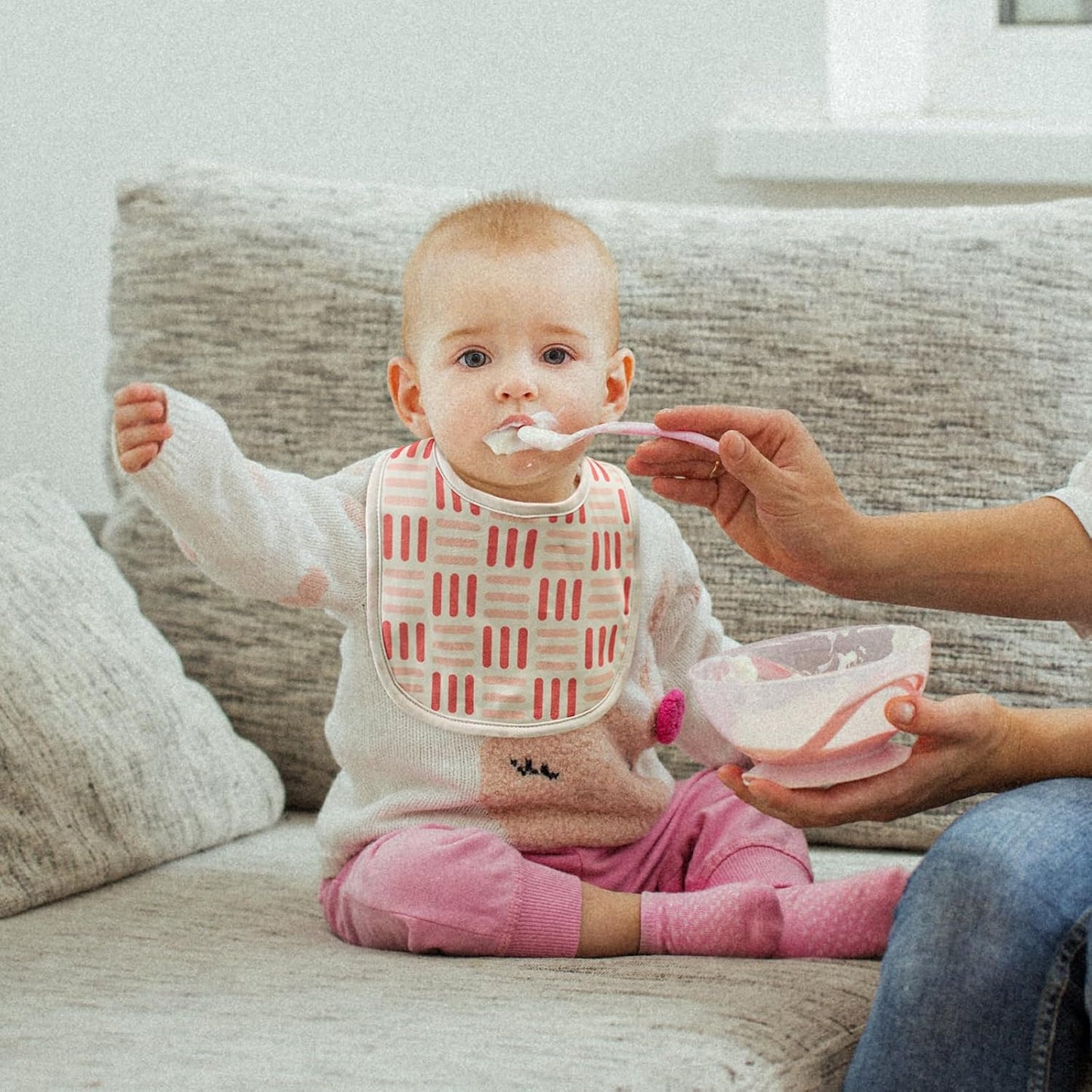10 Pack Cotton Snap Bibs for Baby Boy Girl, Super Soft Drool Bibs for Teething and Feeding