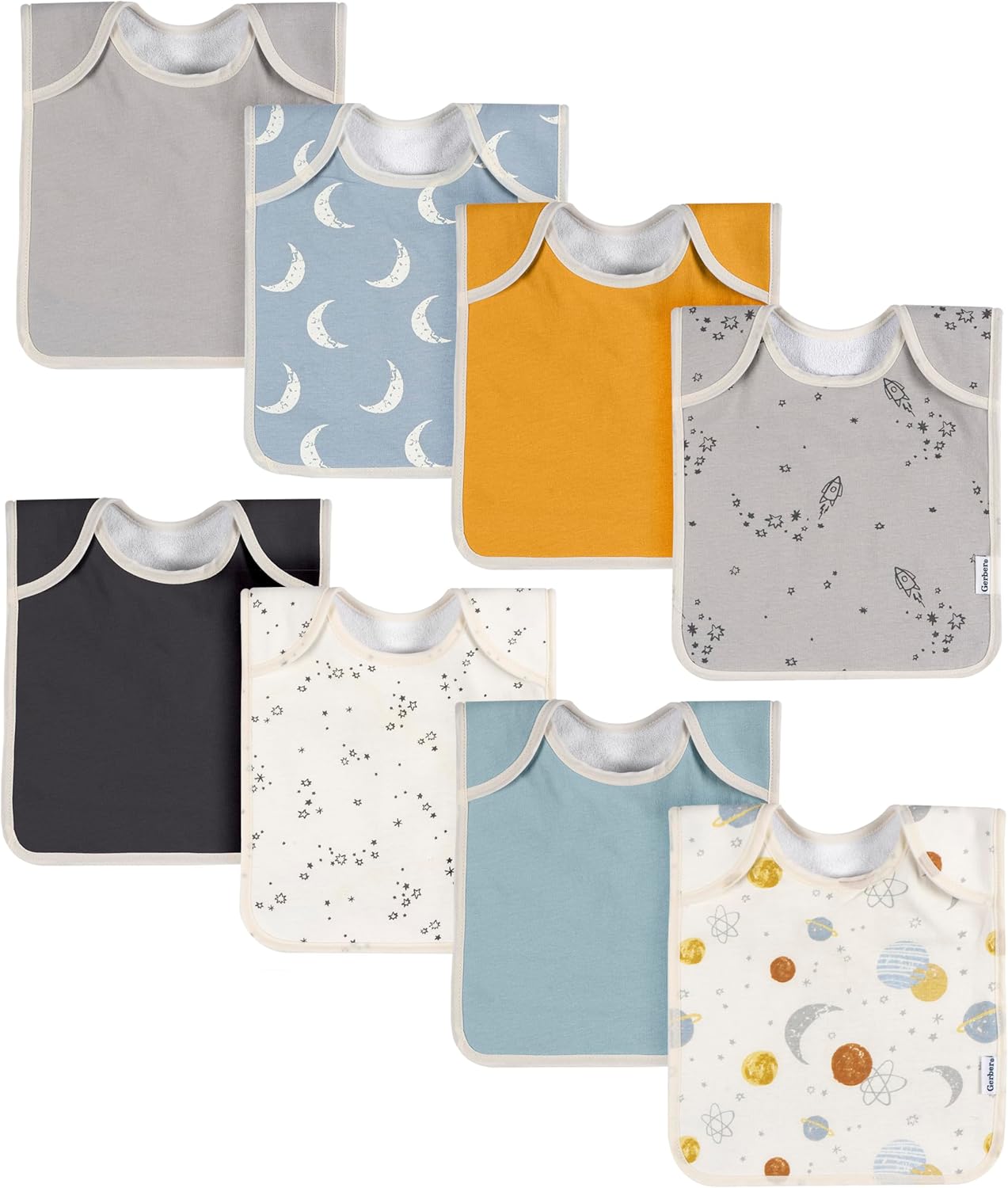 Gerber Unisex Baby Lap Shoulder Bibs