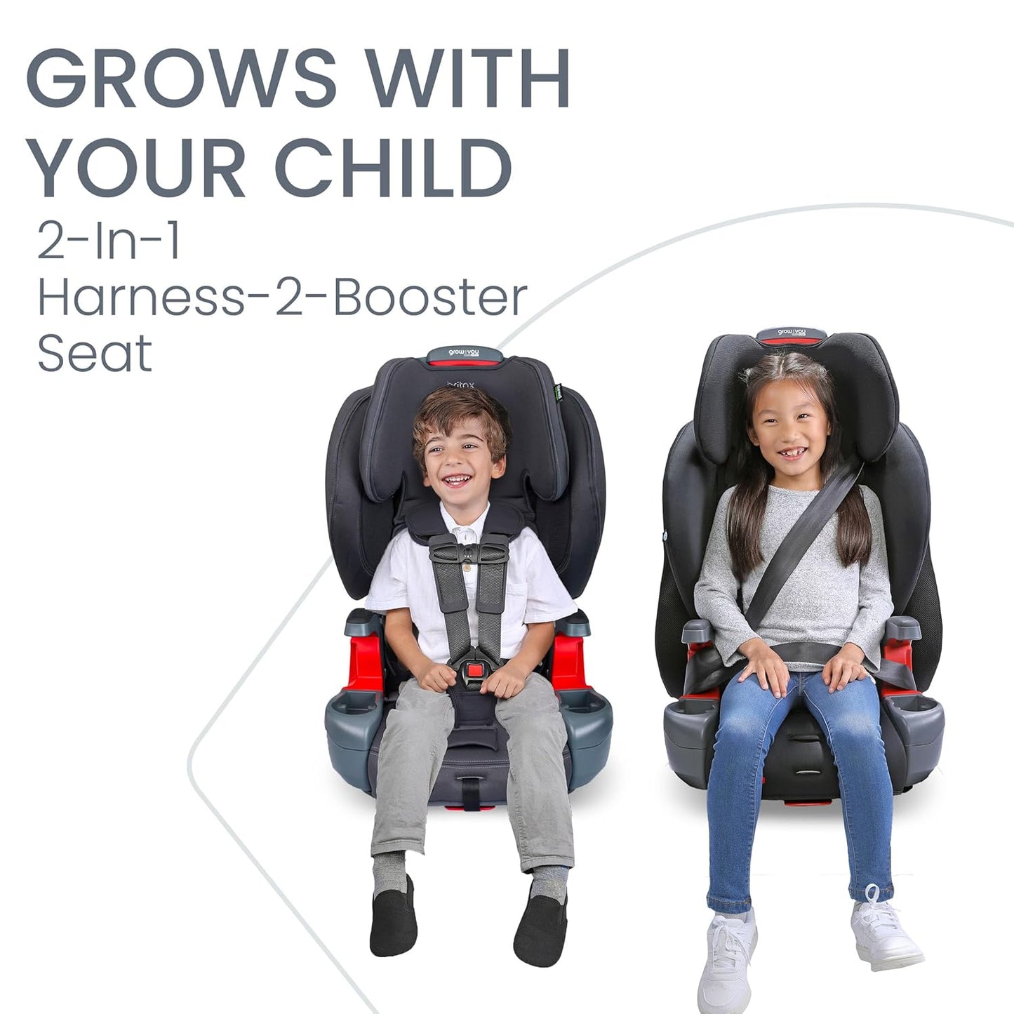 Britax Grow with You ClickTight Harness-2-Booster Car Seat, Cool N Dry - Cool Flow Moisture Wicking Fabric