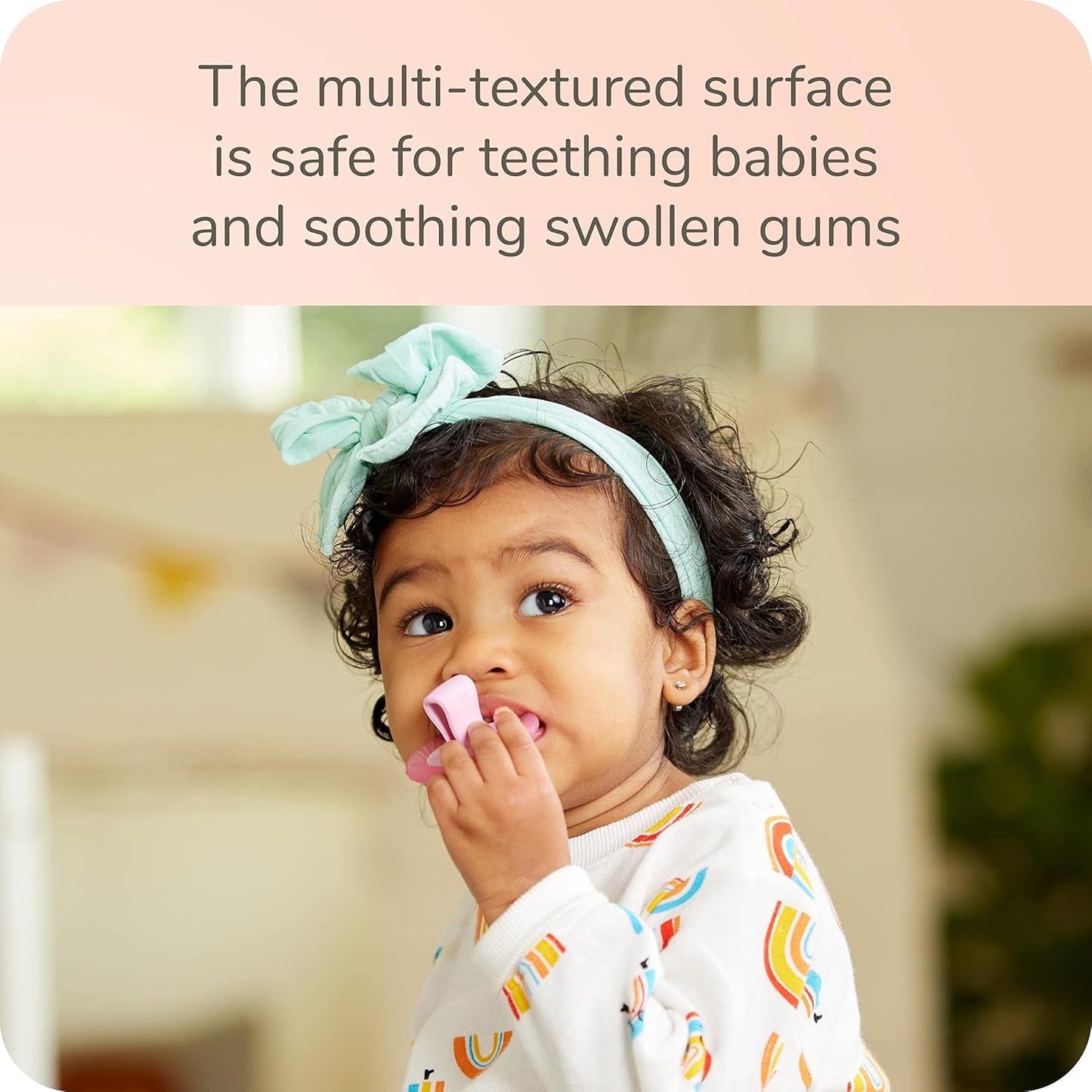 NUK for Nature Comfy Duet 100% Silicone Soother 2-in-1 Pacifier and Teether