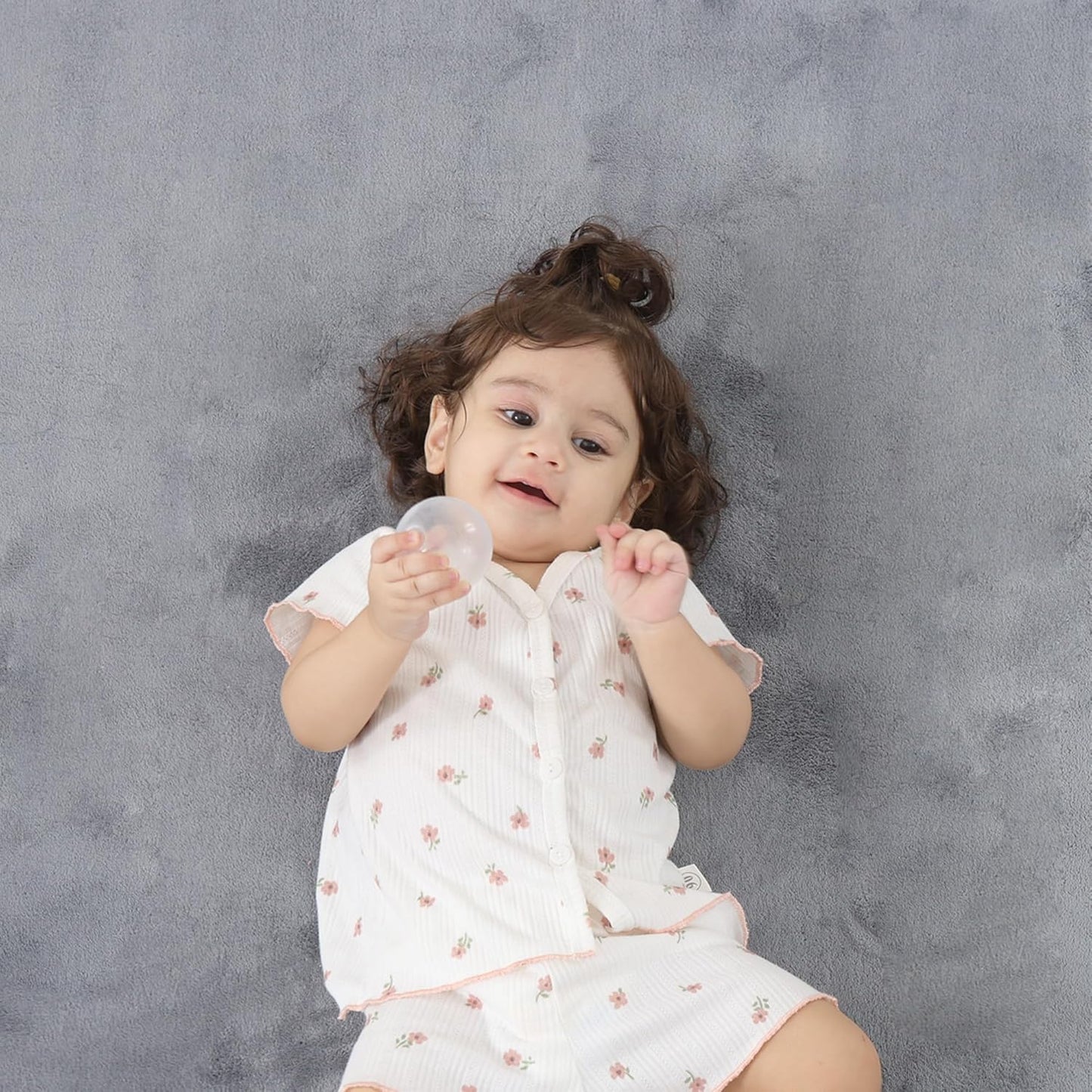 1.3" Thick Baby Floor Play Mat 59x79, Basic Padded Foam Mat for Tummy Time Crawling, Non Slip Cushioned for Babies Toddlers Infants Kids (Light Grey)