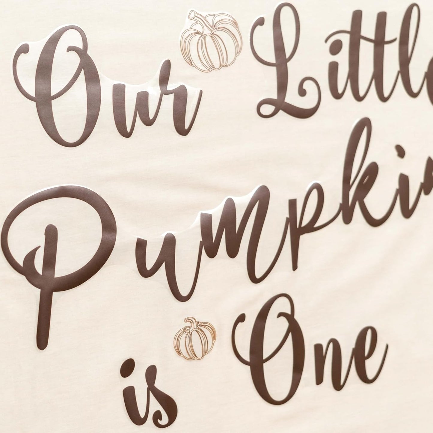 Our Little Pumpkin is One Decal - Little Pumpkin 1st Birthday Decorations Decal, Fall Halloween First Birthday Decor, My First Thanksgiving Birthday Decor Sticker for Backdrop, Balloon Arch