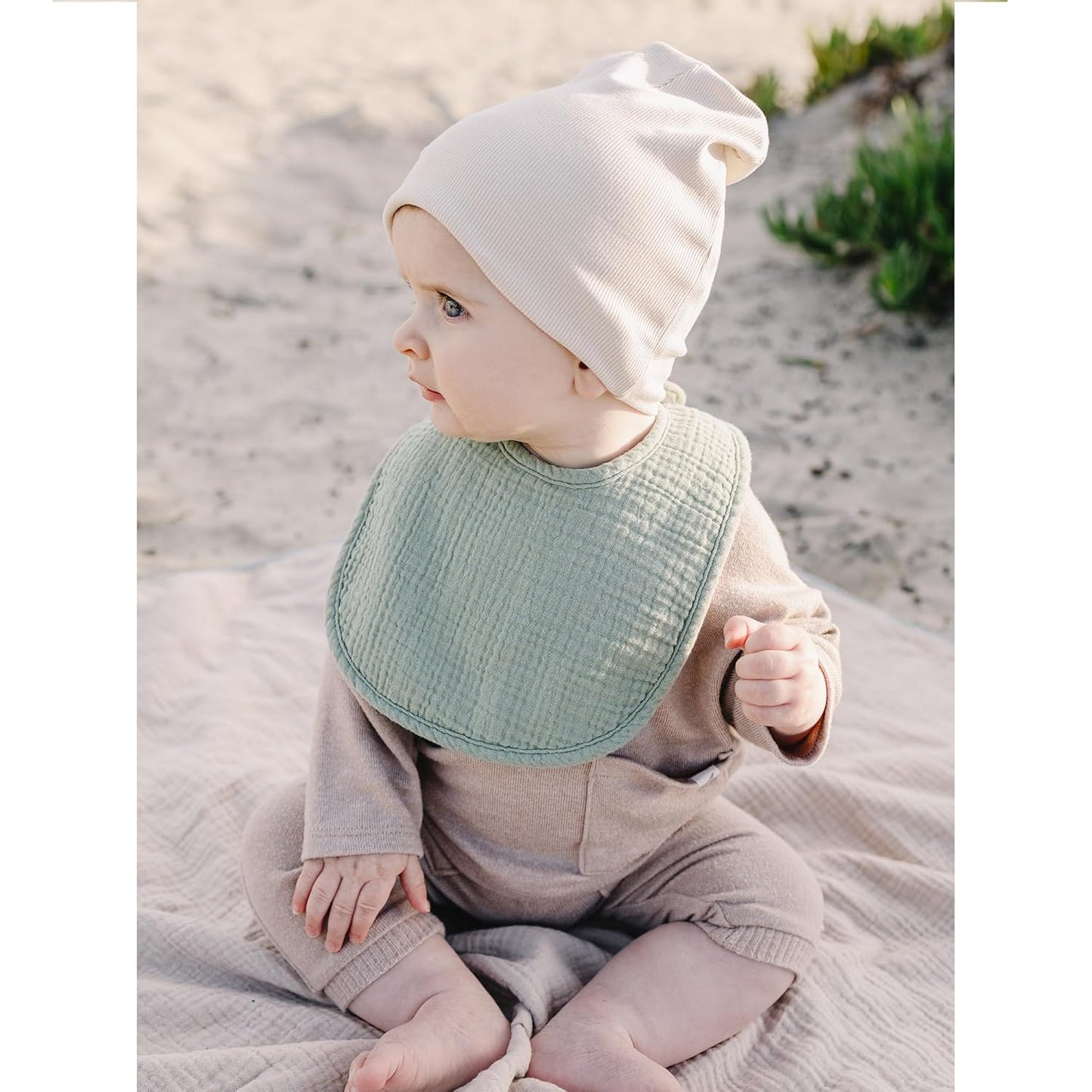 Konssy Muslin Baby Bibs 8 Pack Baby Bandana Drool Bibs Cotton for Unisex Boys and Girls, Soft Absorbent Set for Teething and Drooling
