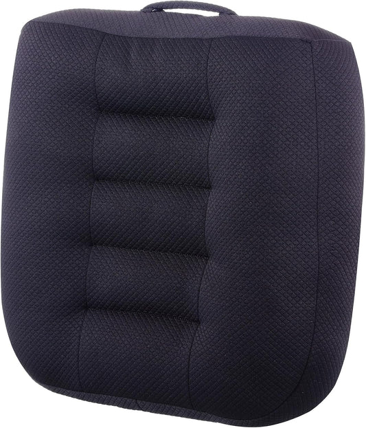WSGJHB Large Seat Cushion, Extra Thick Booster Seat Cushions for Office Chairs Long Sitting Office Workers, Car Drivers, Relieves Back Pain, Breathable, Anti-Slip, 20x20x6 inchs, Black