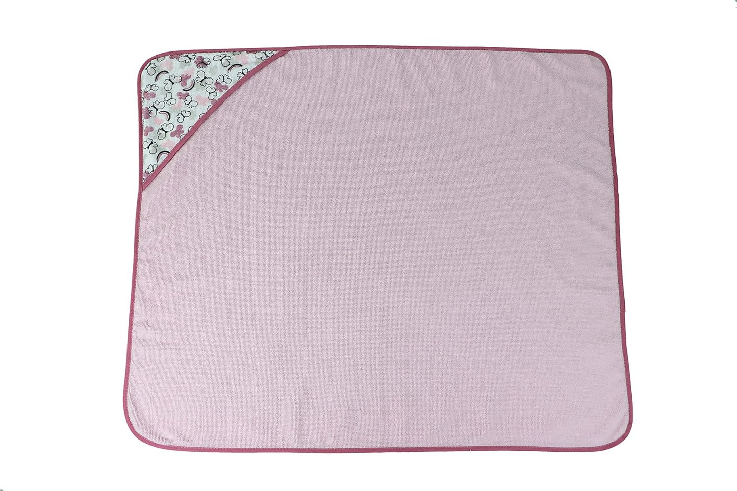 Cudlie Buttons & Stitches Baby Girl 3 Pack Rolled/Carded Hooded Towels in Butterfly Polka Print (GS71727)