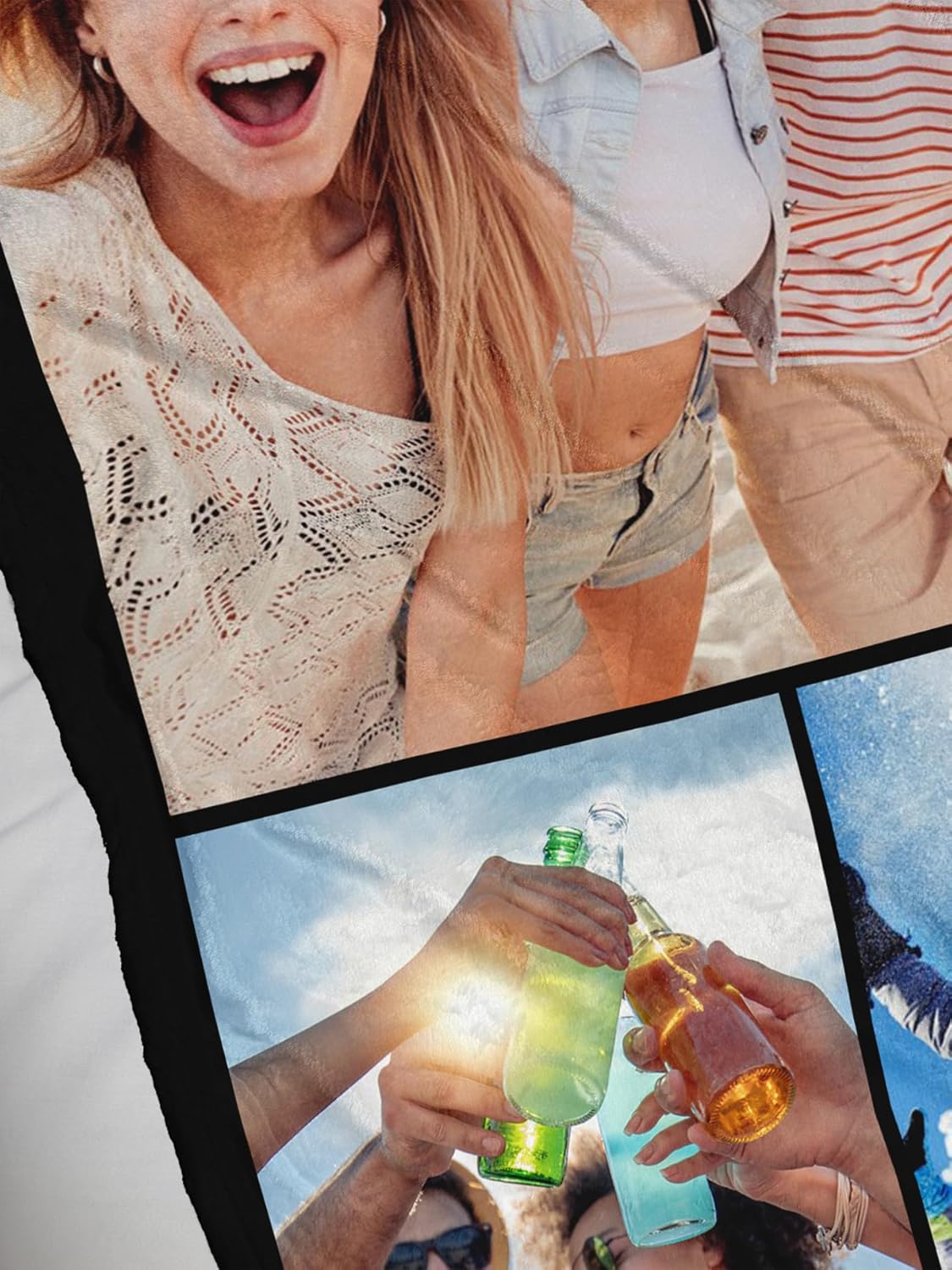 Custom Blanket with Photos Text Personalized Blanket Thows with Picture Customizable Photo Blankets Gifts for Mom Dad Couple Girlfriend Boyfriend Wife Husband, 60 * 80in