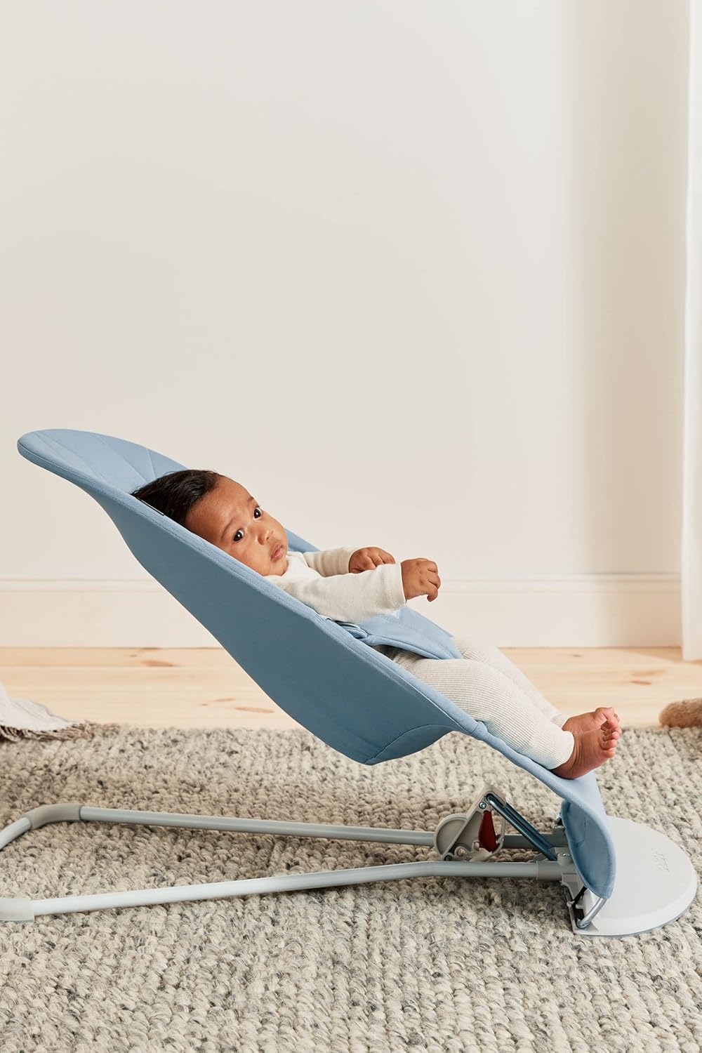 BabyBjörn Bouncer Bliss, Cotton, Petal Quilt, Blue