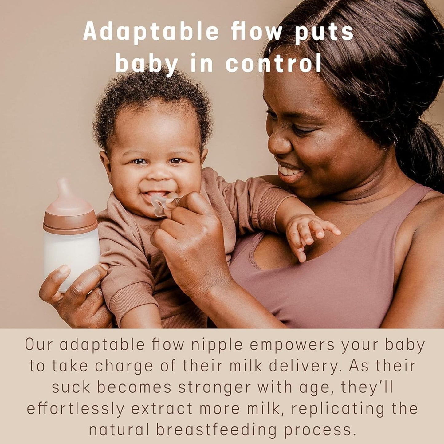 Suavinex Zero Zero Anti Colic Baby Bottle, No 1 Spanish Baby Bottle Brand, Minimizes Bottle Rejection & Nipple Confusion, Perfect for Breastfeeding Babies, 6oz/180mL, Deep Tone, Adaptable Flow Nipple