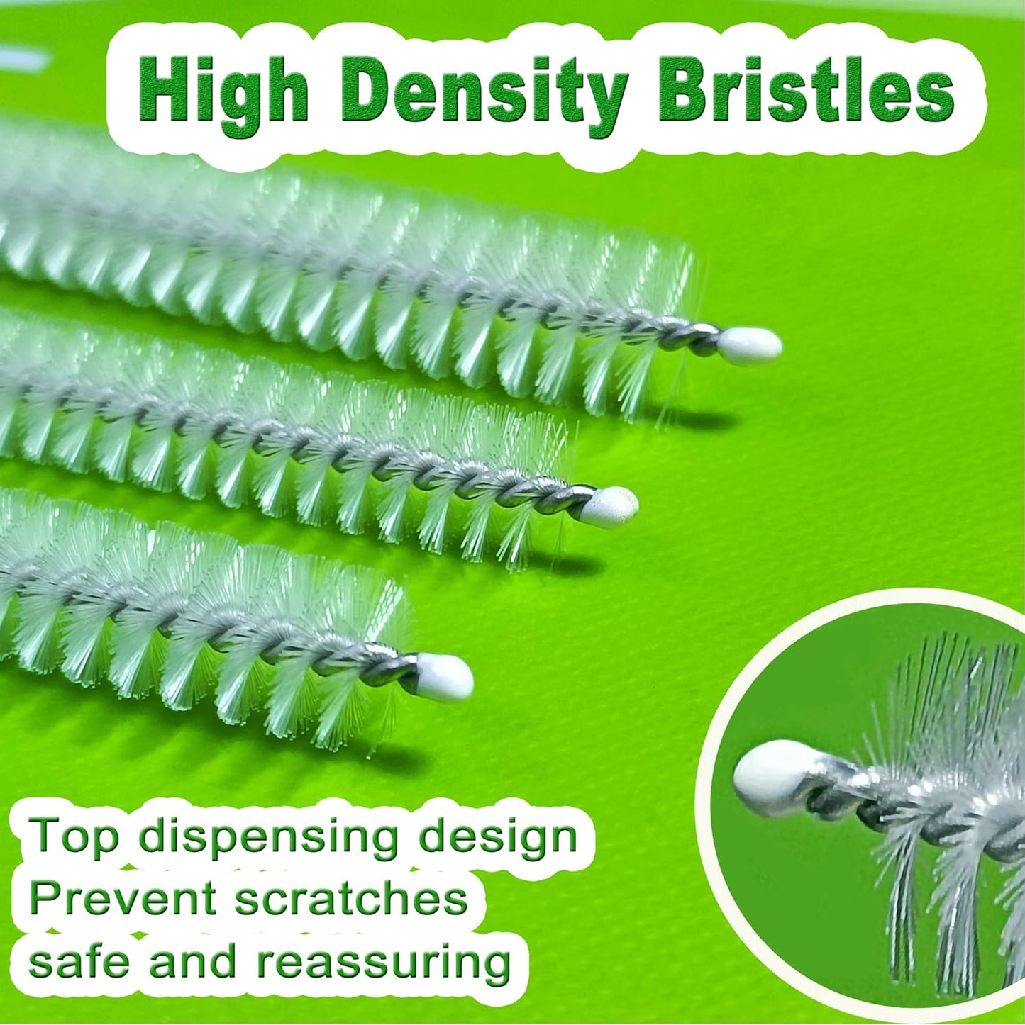 Straw Cleaner Brush Extra Long 12 Inch, Straw Brush Cleaner with Steel Wire 3mm Thick, Straw Cleaning Brush with Big Circular Handle for Cleaning Stanley Cup, Water Bottle, Straws, Sippy Cups 6-Pack