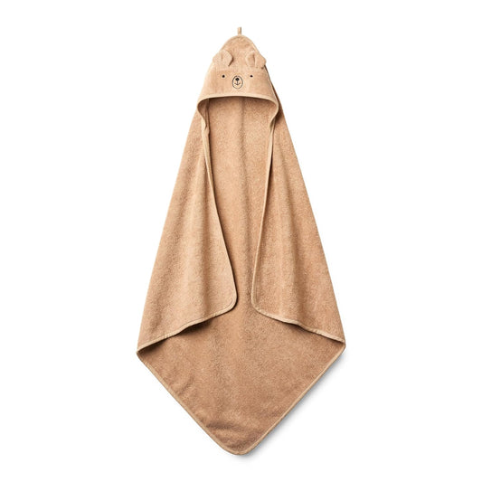 Baby Hooded Towel – Organic Cotton Baby Bath Towels – Baby Towels, Baby Bath Towels for Baby Boy, Baby Girl, 32" x 32" Super-Soft and Absorbent Baby Towels for Newborn (Bear - Natural)