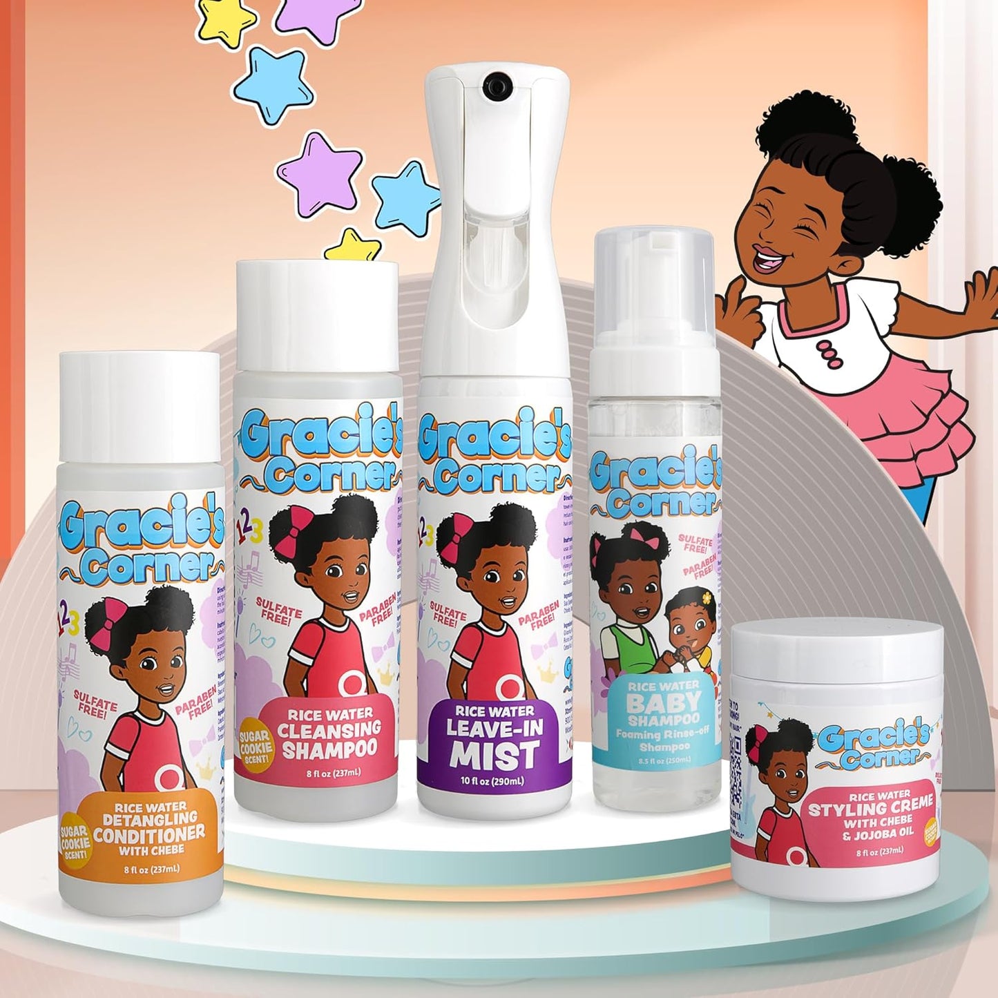 Gracie's Corner Rice Water Baby Shampoo Foaming Rinse-Off 8.5oz