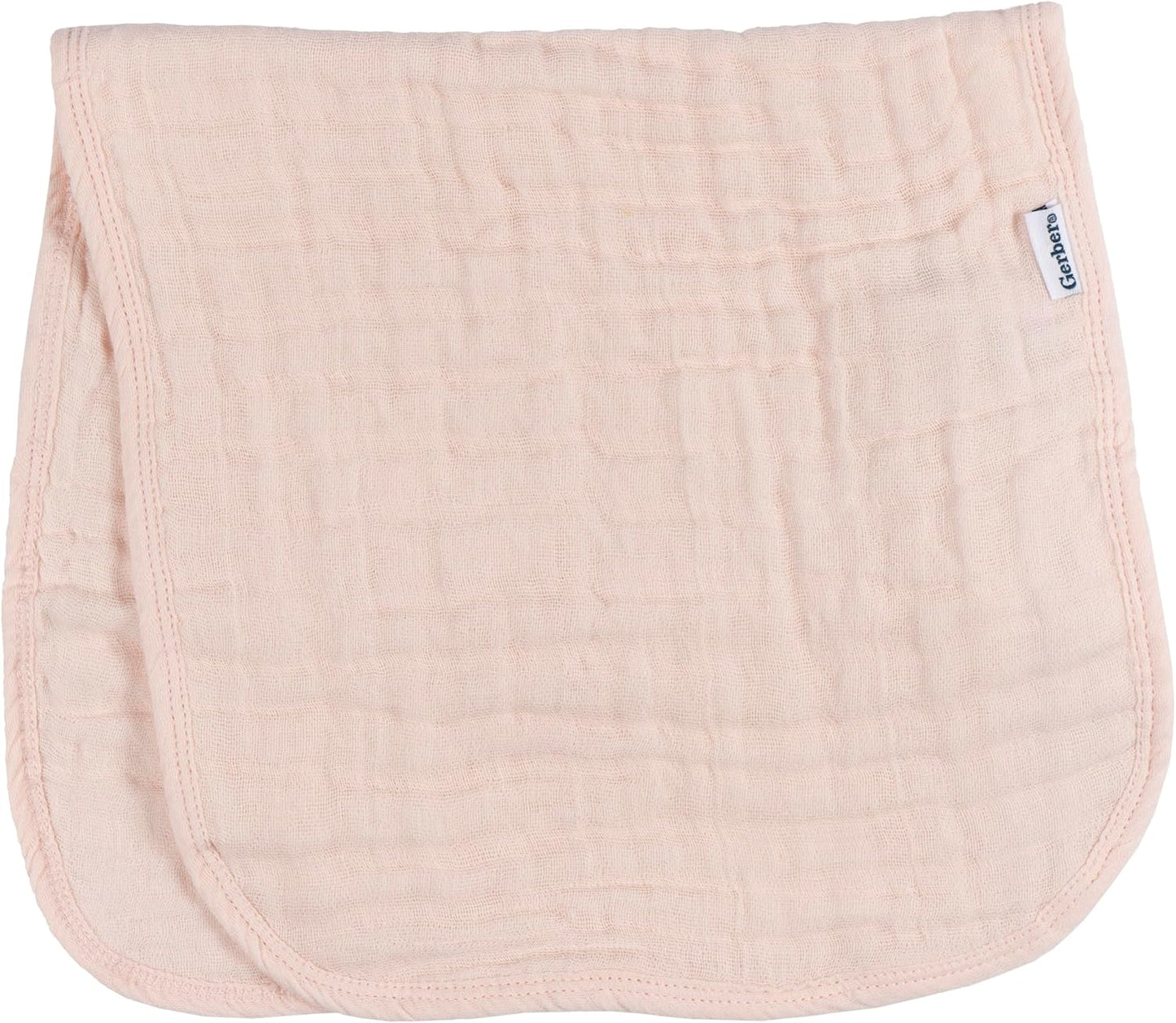 Gerber Baby Unisex Muslin Burp Cloths 6-Pack, Pink, Large Size 20" x 10"