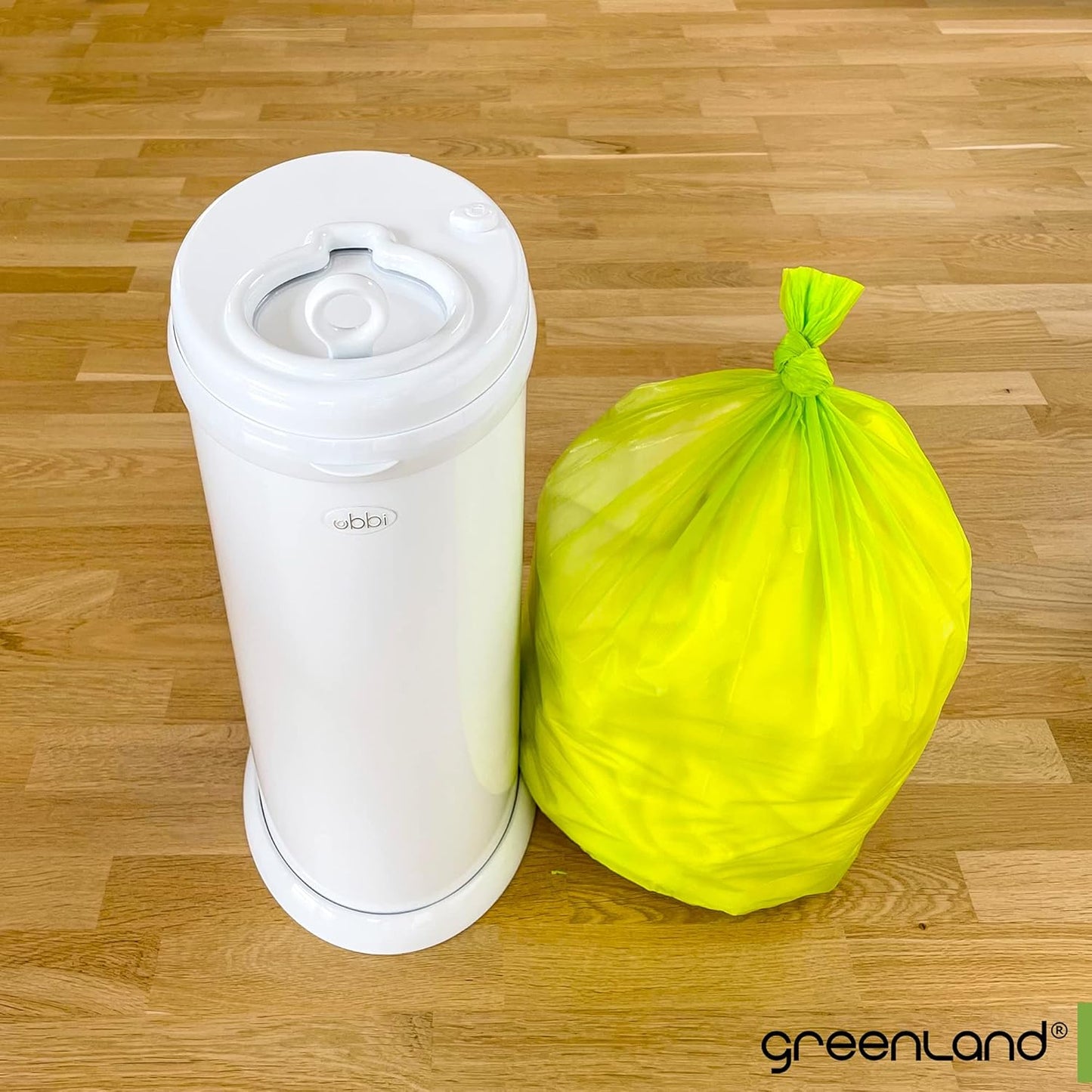 Greenland Biodegradable Diaper Pail Bags Compatible with Ubbi – Lemon Scented (75 Bags, 13 Gallons)
