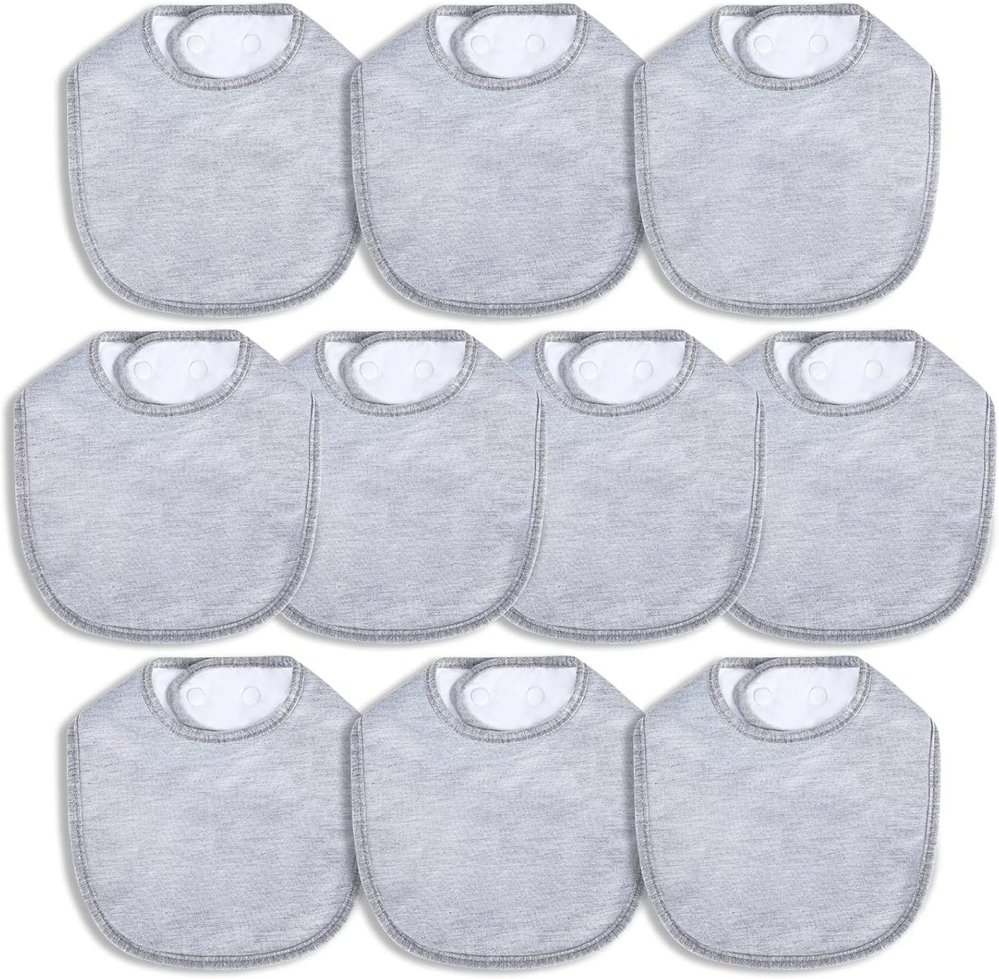 Hakochia Waterproof Baby Bibs Organic Cotton Super Soft and Absorbent With Adjustable Snap for Baby Boys and Girls