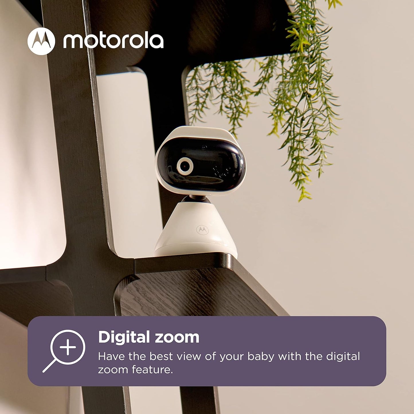 Motorola Nursery Baby Monitor WiFi HD with Camera and Audio, Private Connection, 2-Way Audio, Digital Zoom, Temperature Sensor, Lullabies, Night Vision