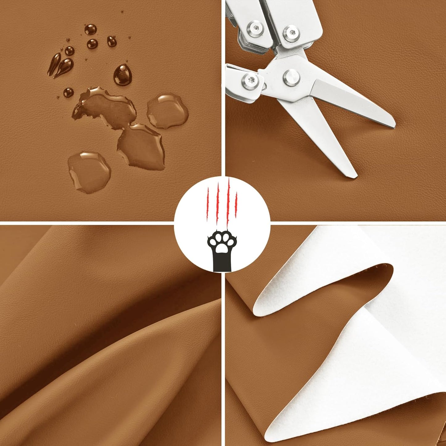 Toddler Dining Table Booster seat, PU Washable Waterproof Double seat Belt Non-Slip Bottom Booster seat for Dining Toddler, Portable Travel Increase Cushion Brown+White