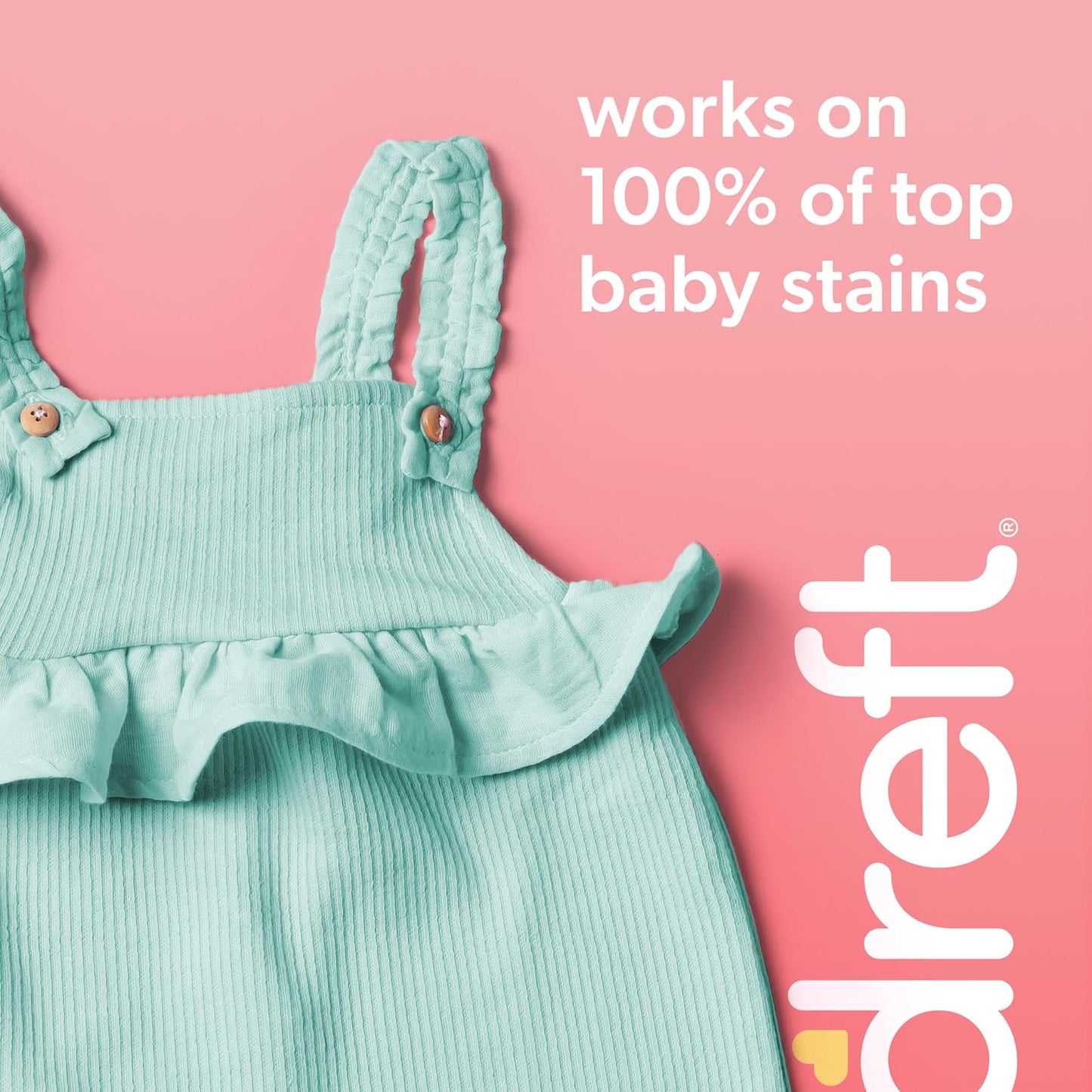 Dreft Active Baby Liquid Laundry Detergent, Helps Remove 99% of Baby Food Stains, Hypoallergenic, 2 pack, 32 loads each