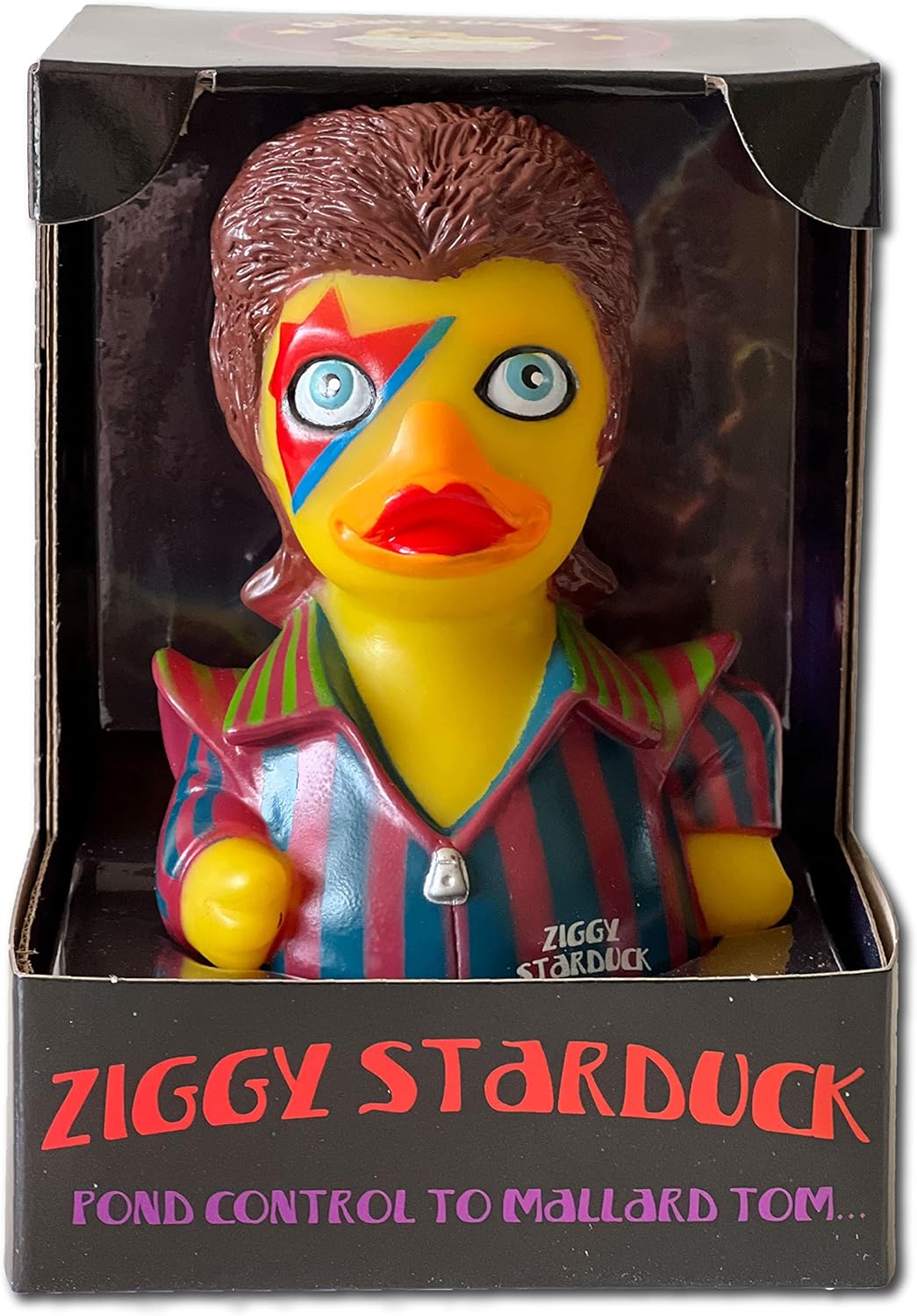CelebriDucks - Ziggy Starduck - Pond Control to Mallard Tom - Floating Rubber Ducks - Collectible Bath Toy Gift for Kids & Adults of All Ages