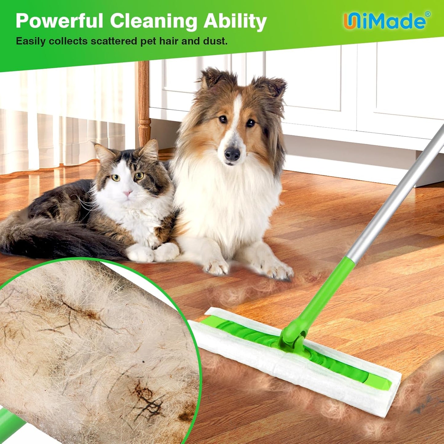 Dry Sweeping Cloths, 100 Count Mop Refill Compatible with Swiffer Sweeper - Disposable Duster Refills Mops for Cleaning Hardwood Floor Dust