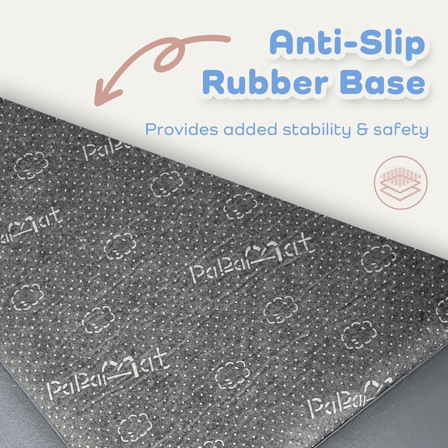 1.3" Thick Baby Floor Play Mat 71x79, Basic Padded Foam Mat for Tummy Time Crawling, Non Slip Cushioned for Babies Toddlers Infants Kids (Light Grey)