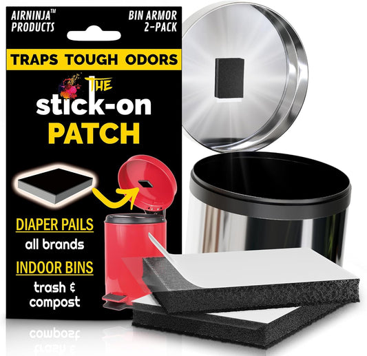 Trash Can Deodorizer Odor Eliminator - Garbage Can & Diaper Pail Deodorizer compatible with Dekor Munchkin Ubbi Diaper Genie, Odor Absorber Natural Activated Carbon Unscented Fragrance Free, 2 Pack