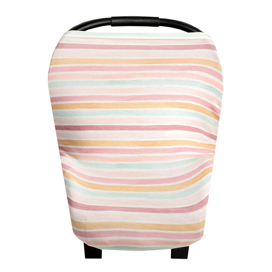 Copper Pearl Multi-Use Cover: Car Seat, Nursing, and Stroller Cover for Sun - Stretchy Fabric, All-Season Use, Stylish Designs, Easy Access for Moms - Belle