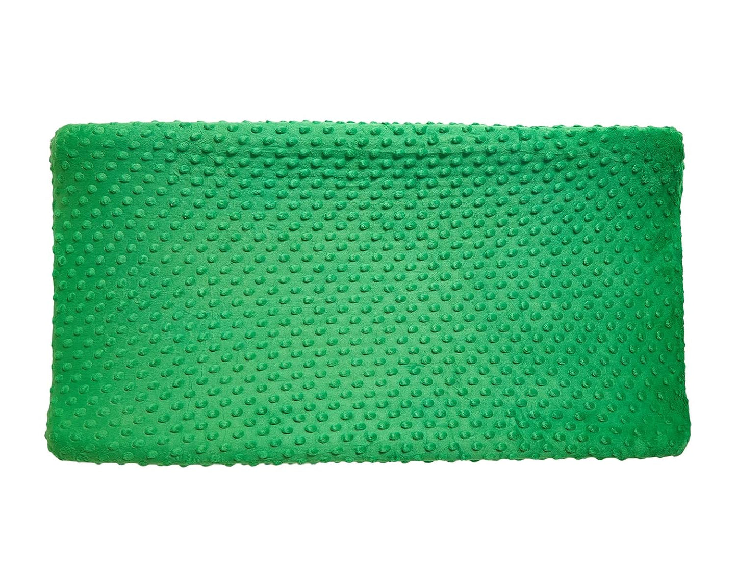 Solid Changing Table Pad Cover Cradle Sheet, Fits 32"/34''x16 Contoured Diaper Changing Pad, Ultra Soft Cozy Dots Plush Changing Table Covers, Breathable Wipeable Removable (Fern Green)