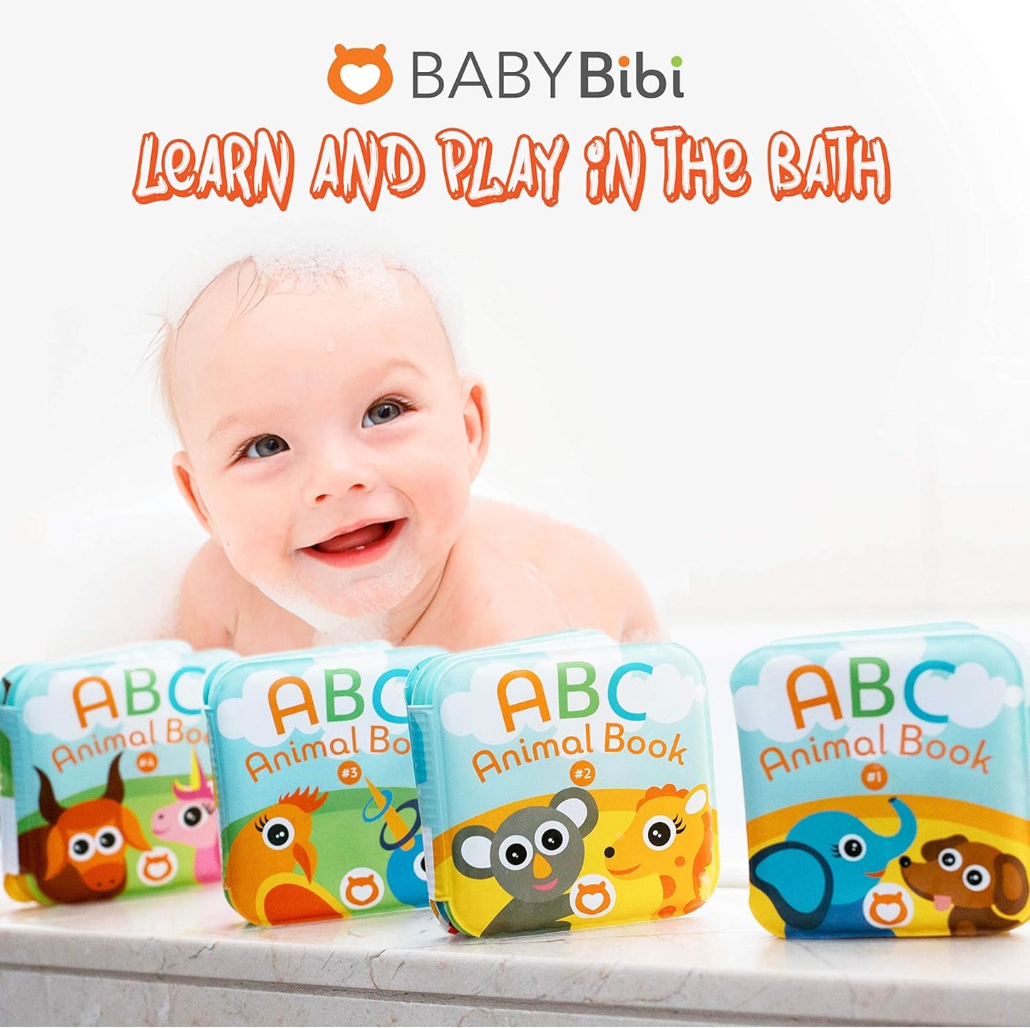 Baby Bath Books Mega Set (Pack of 13 Books) - Educational Waterproof Baby Bathtime Plastic Books for Bath Tub with Animals, Colors, Numbers and ABC Letters - Learning Toy Books for Babies and Toddlers