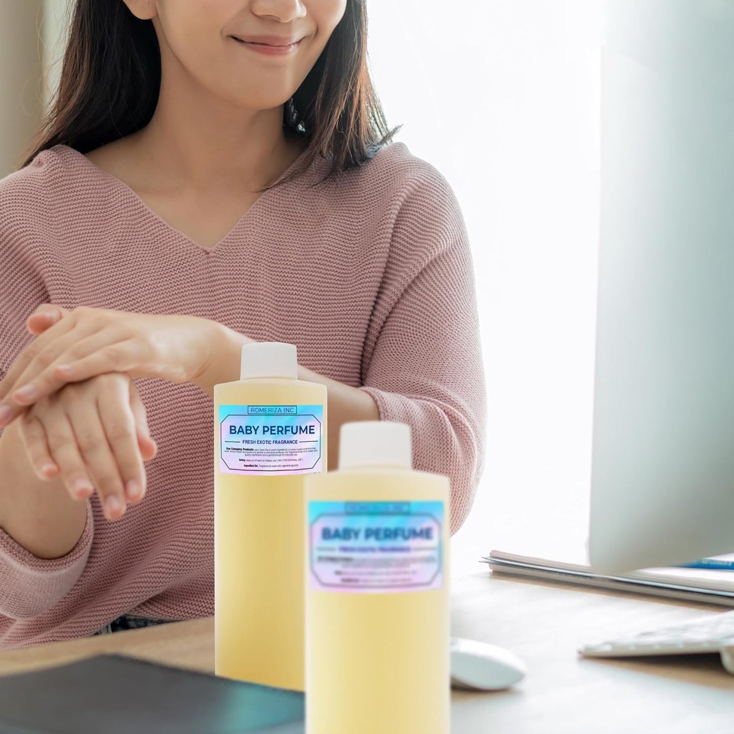 Baby Essential Fragrance Body Oil – Luxury Unisex Baby Oil Perfume with Long Lasting Baby Powder Scent – Soft Baby Smell, Uncut Perfume Oil, Scented Body Oil for Women & Men – 4 Fl Oz