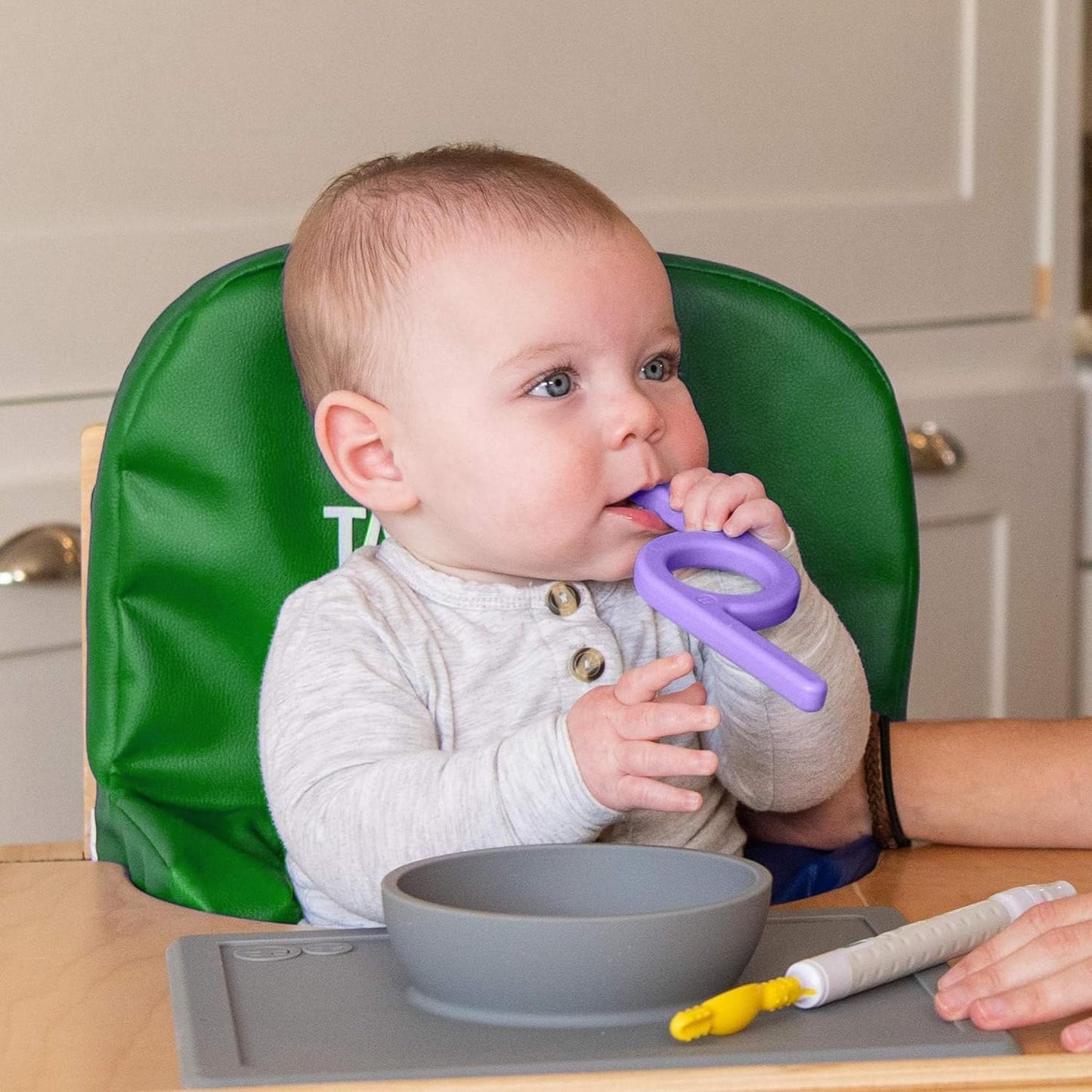 TalkTools High Chair Helper Cushion – Polyfoam Seat Insert with Vinyl Cover, Therapeutic Support for Toddlers & Kids, Stability & Posture Aid – Green