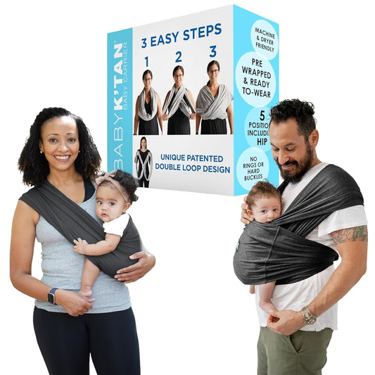 Active Yoga Baby K'tan Baby Carrier Wrap: #1 Easy Pre-Wrapped Baby Sling | Soft Yoga Fabric | UVA/UVB Infant Sun Protection | Breathable Quick Drying | Newborn to Toddler up to 35lb (See Size Chart)