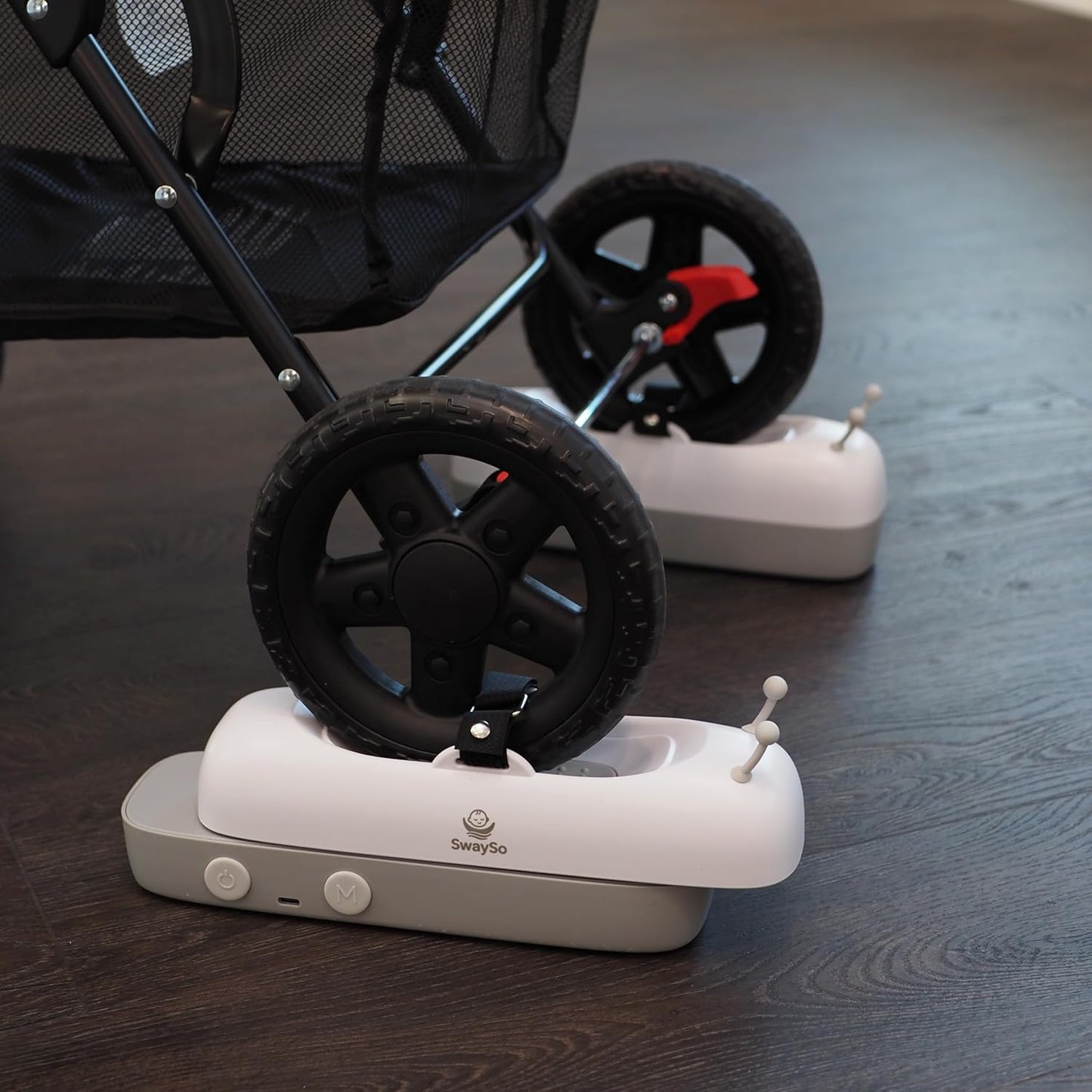 Intelligent Rocker Accessory for Baby Stroller - Automatic Soother for Peaceful Sleep - Type-C Rechargeable Cradle Roller with Adjustable Speed, Remote and Timer- Stroller Rocker & Bouncer-SwaySo