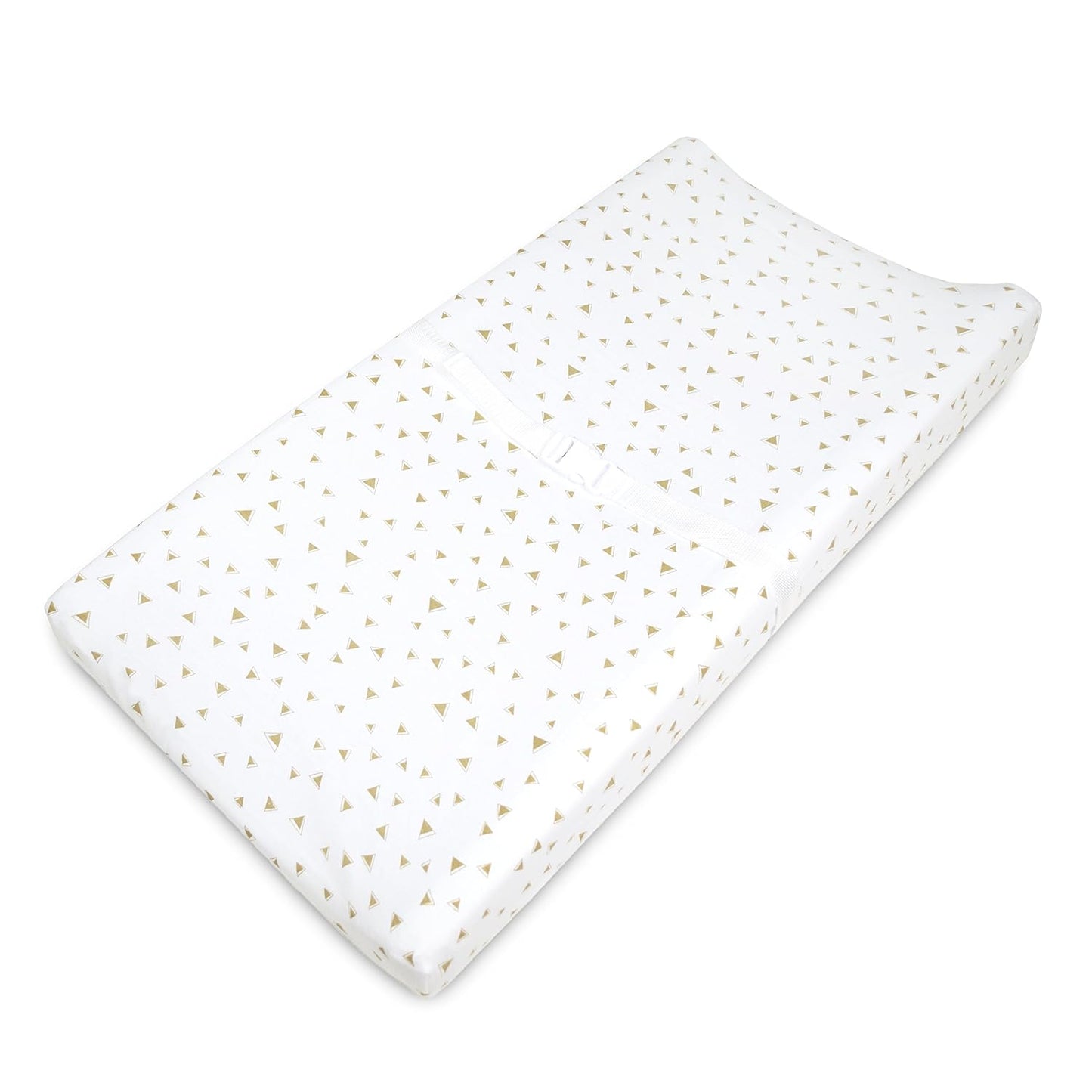 American Baby Company Printed 100% Cotton Knit Fitted Contoured Changing Table Pad Cover - Compatible with Mika Micky Bassinet, Taupe Triangle, for Boys and Girls