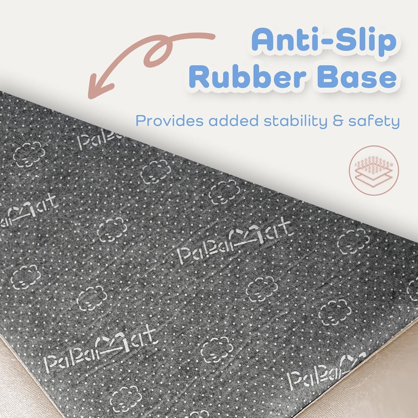 1.3" Thick Baby Floor Play Mat 59x71, Basic Padded Foam Mat for Tummy Time Crawling, Non Slip Cushioned for Babies Toddlers Infants Kids (Beige)