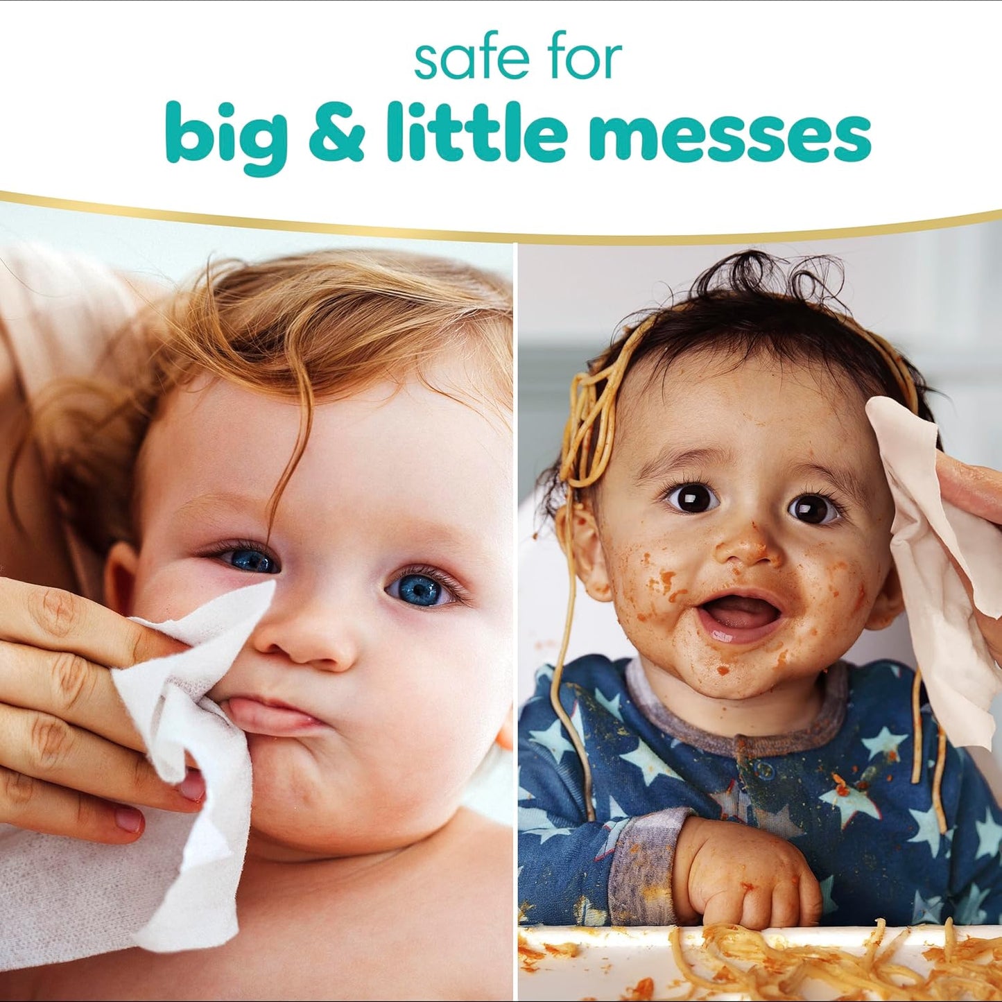 Pampers Baby Wipes Sensitive, Water Based Hypoallergenic and Unscented 504 Total (6 Flip-Top Packs)
