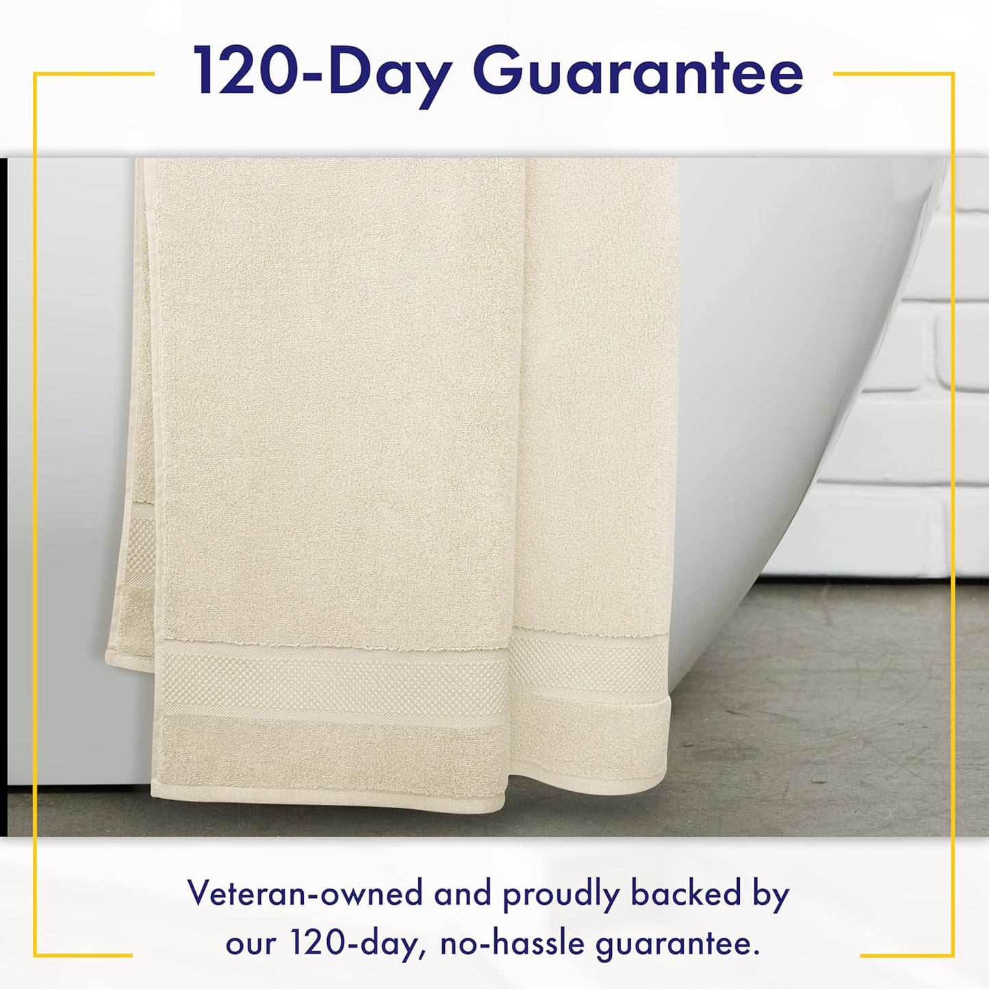 100% Organic Zero-Twist Cotton Towels - GOTS Certified Luxury Bath Towels - Ultra Soft & Plush 700GSM Long-Staple Cotton - 6 Piece Towel Set (Papyrus)