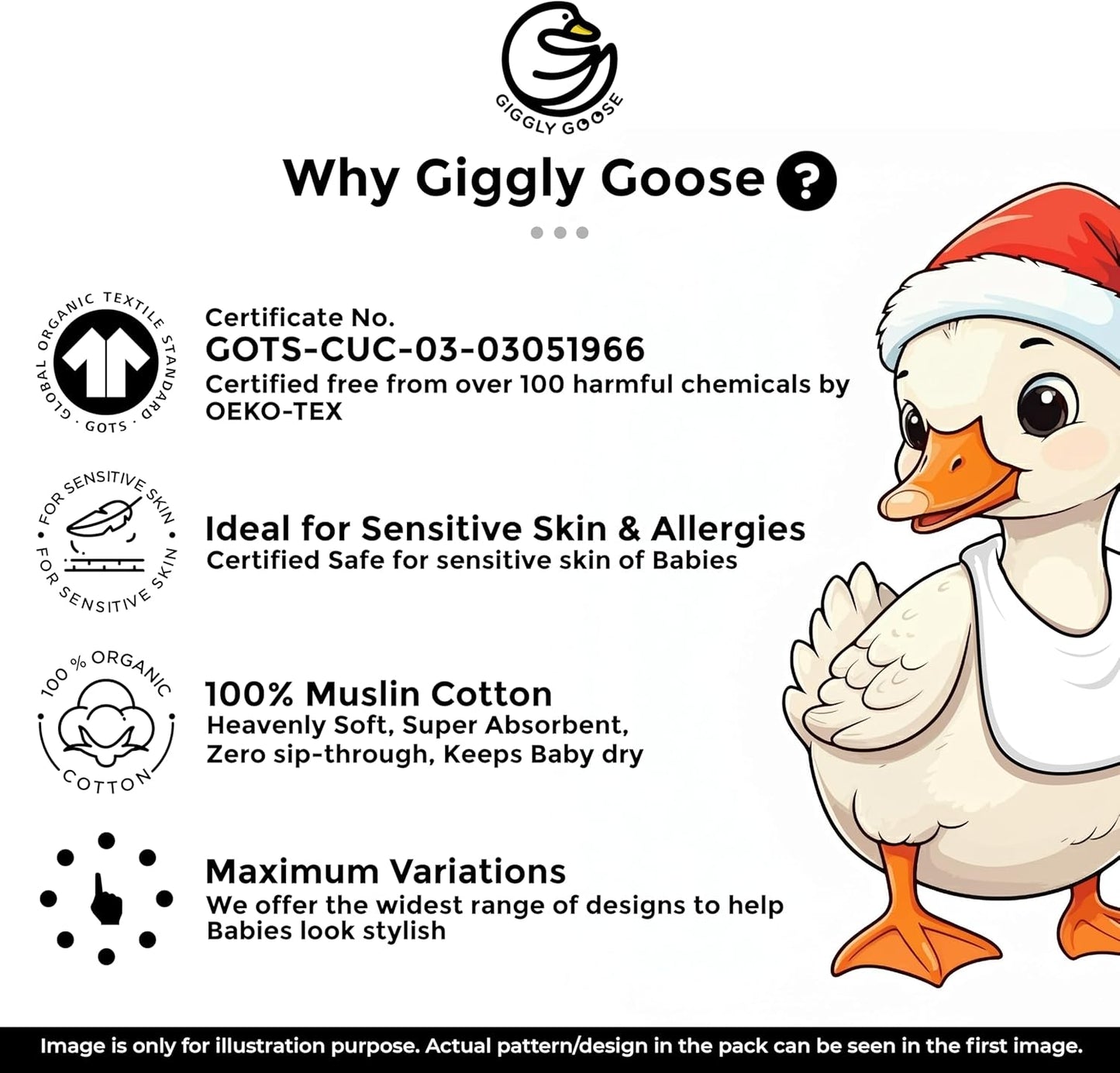 3 Pack Baby Bibs for Boys & Girls | Cotton, Absorbent Drooling & Teething Bib | Thick, Adjustable Snap-on