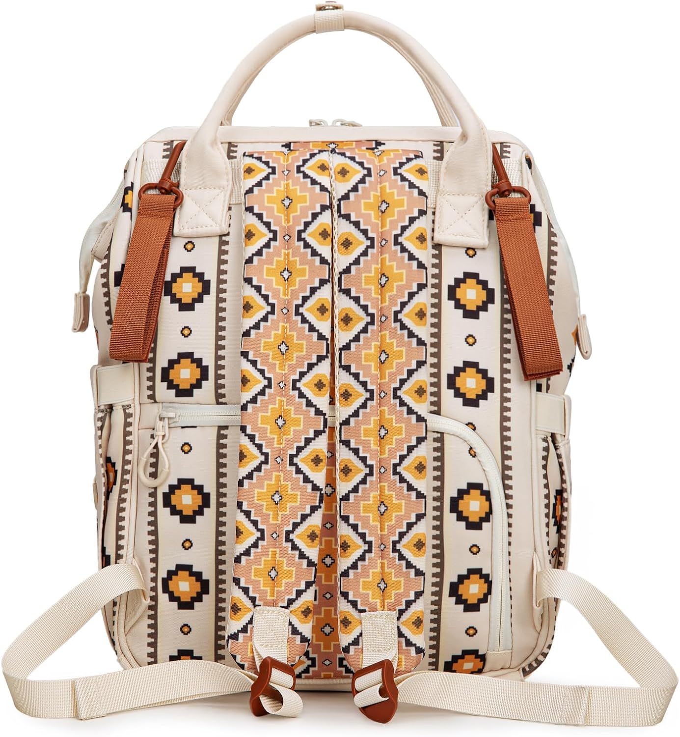 Montana West Wrangler Callie Diaper Bag Backpack with Pacifier Case, Crossbody Bottle Bag and Stroller Straps Western Pattern Multifunction Baby Travel Bag Set WG2215-9110TN