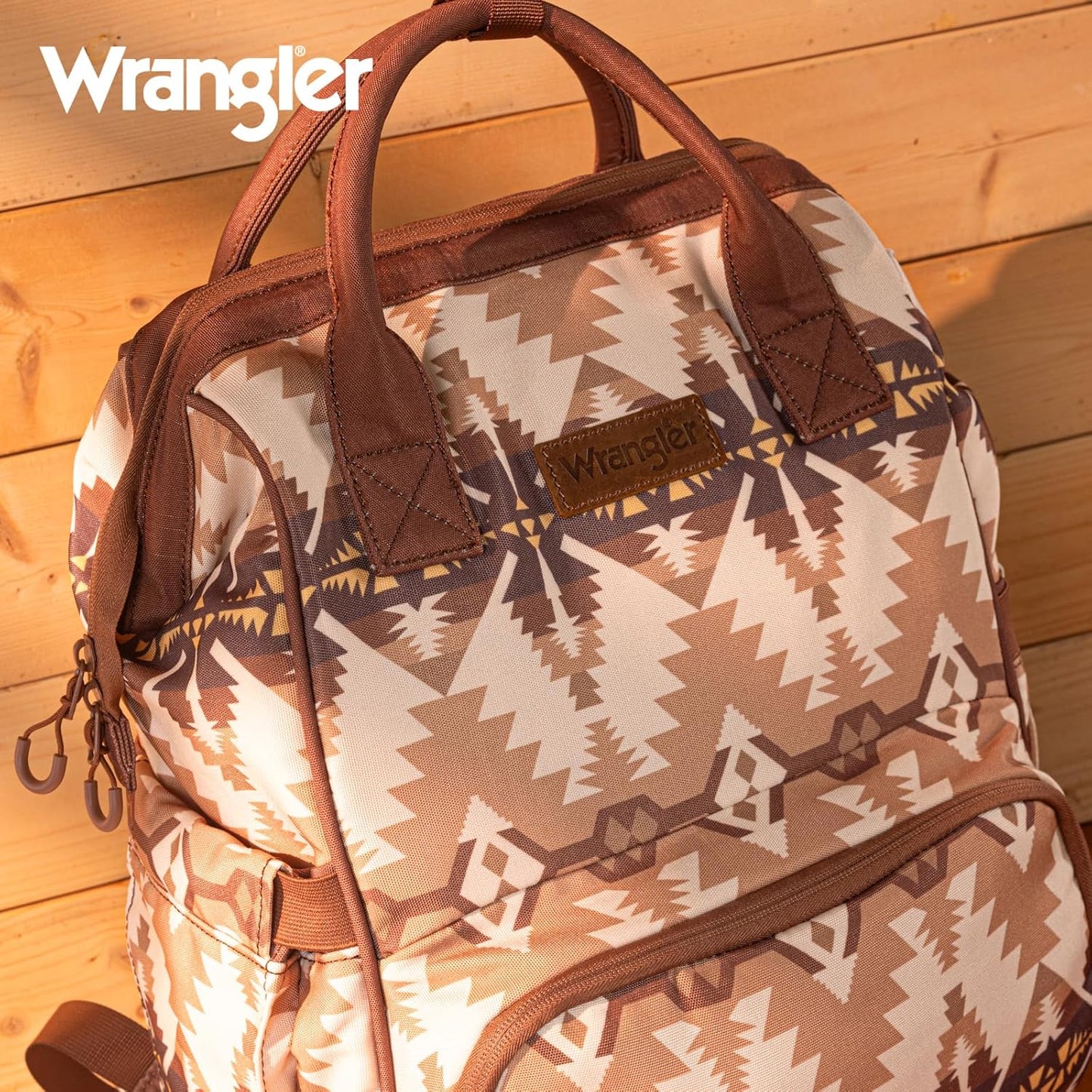 Montana West Wrangler Callie Diaper Bag Backpack with Stroller Straps Southwestern Multifunction Baby Travel Bag WG2210-9110TN