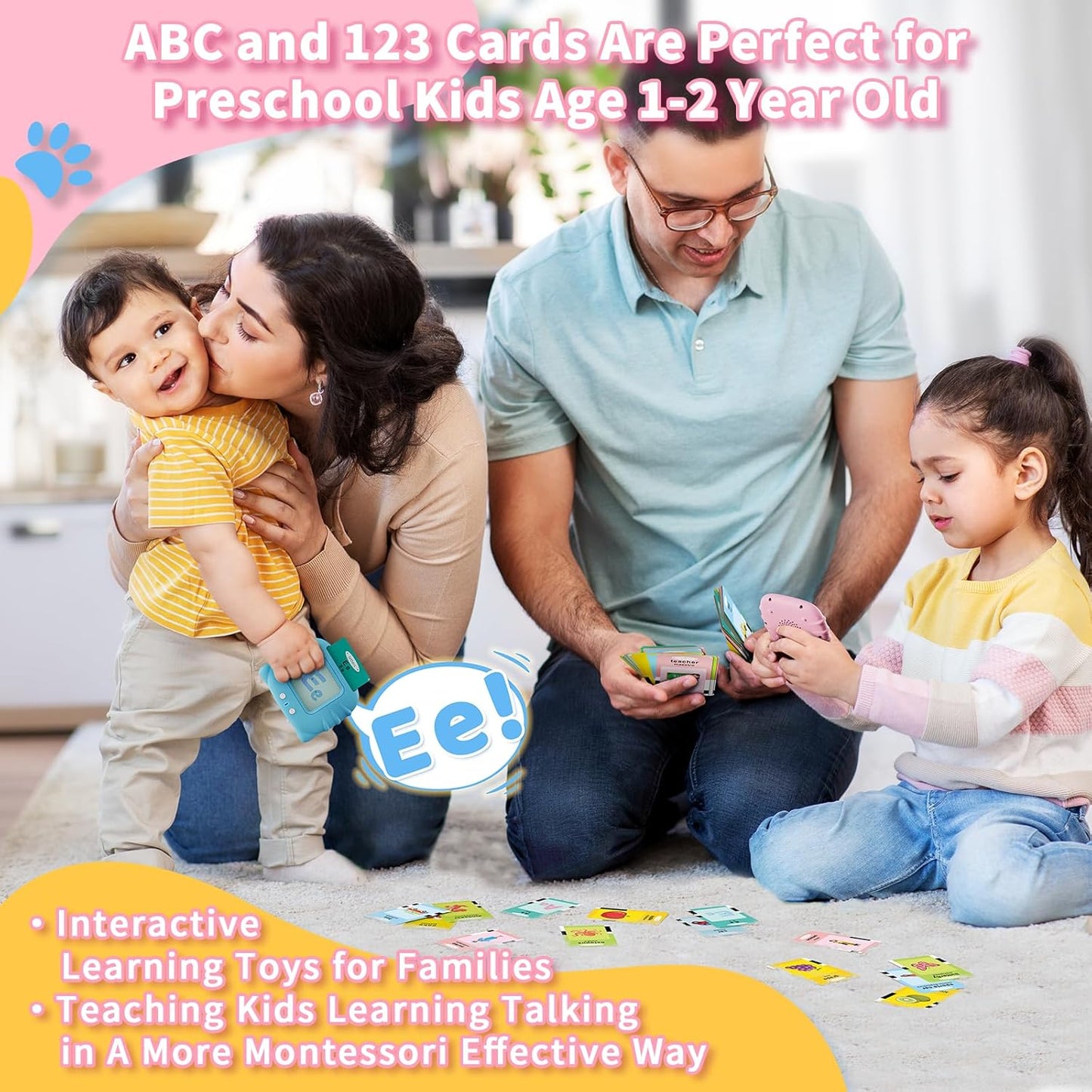 Toddler Toys Bilingual English and Spanish Talking Flash Cards for 1 2 3 4 5 6 Year Old Boys and Girls, Autism Sensory Toys for Autistic Children, Learning Educational Speech 250 Sight Words