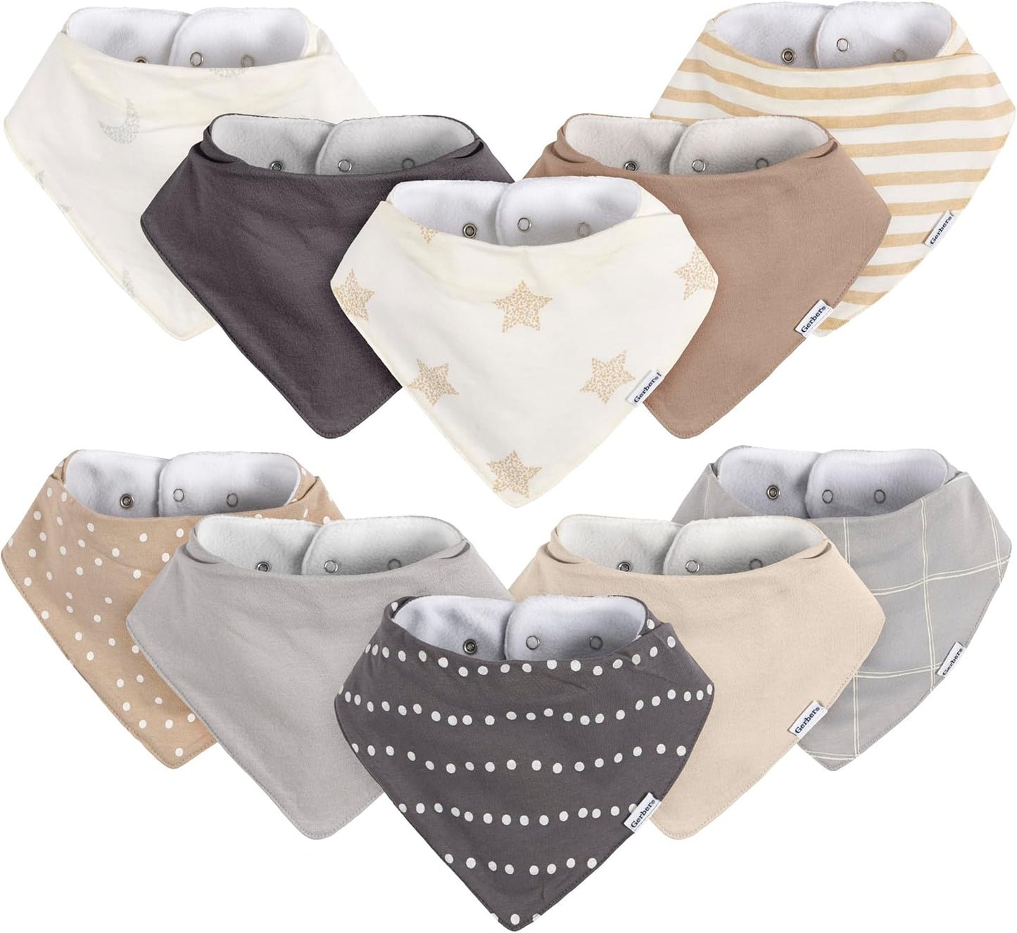 Gerber Unisex Baby Bandana Bibs