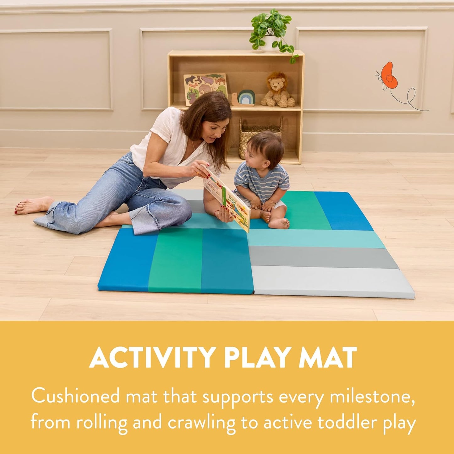 FlipTiles Folding Activity Mat, Folding Playmat, Contemporary